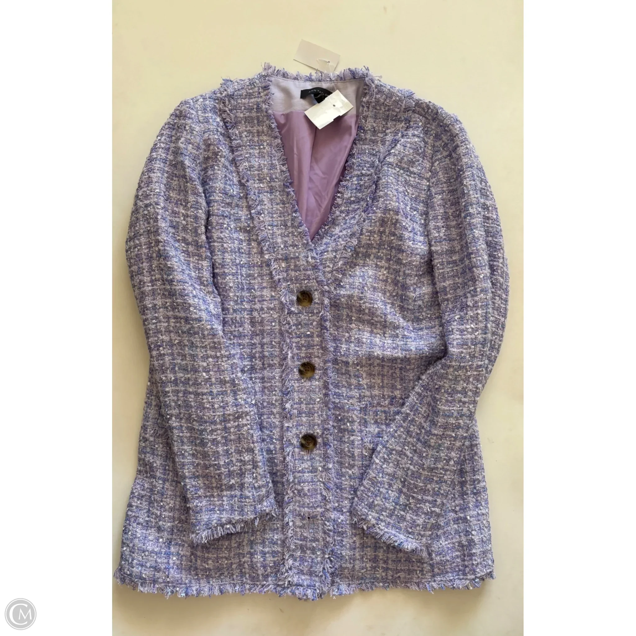 Blazer By Ann Taylor In Purple, Size: 2 - Image 1