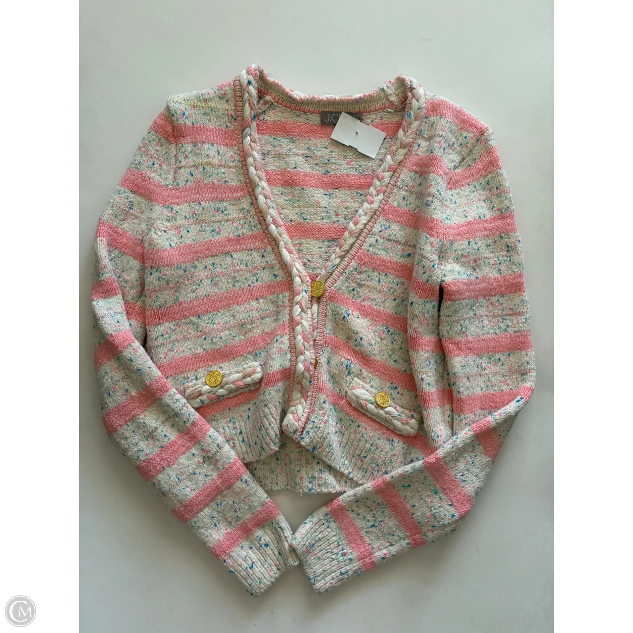 Sweater Cardigan By J. Crew In Multi-colored, Size: Xs - Image 1