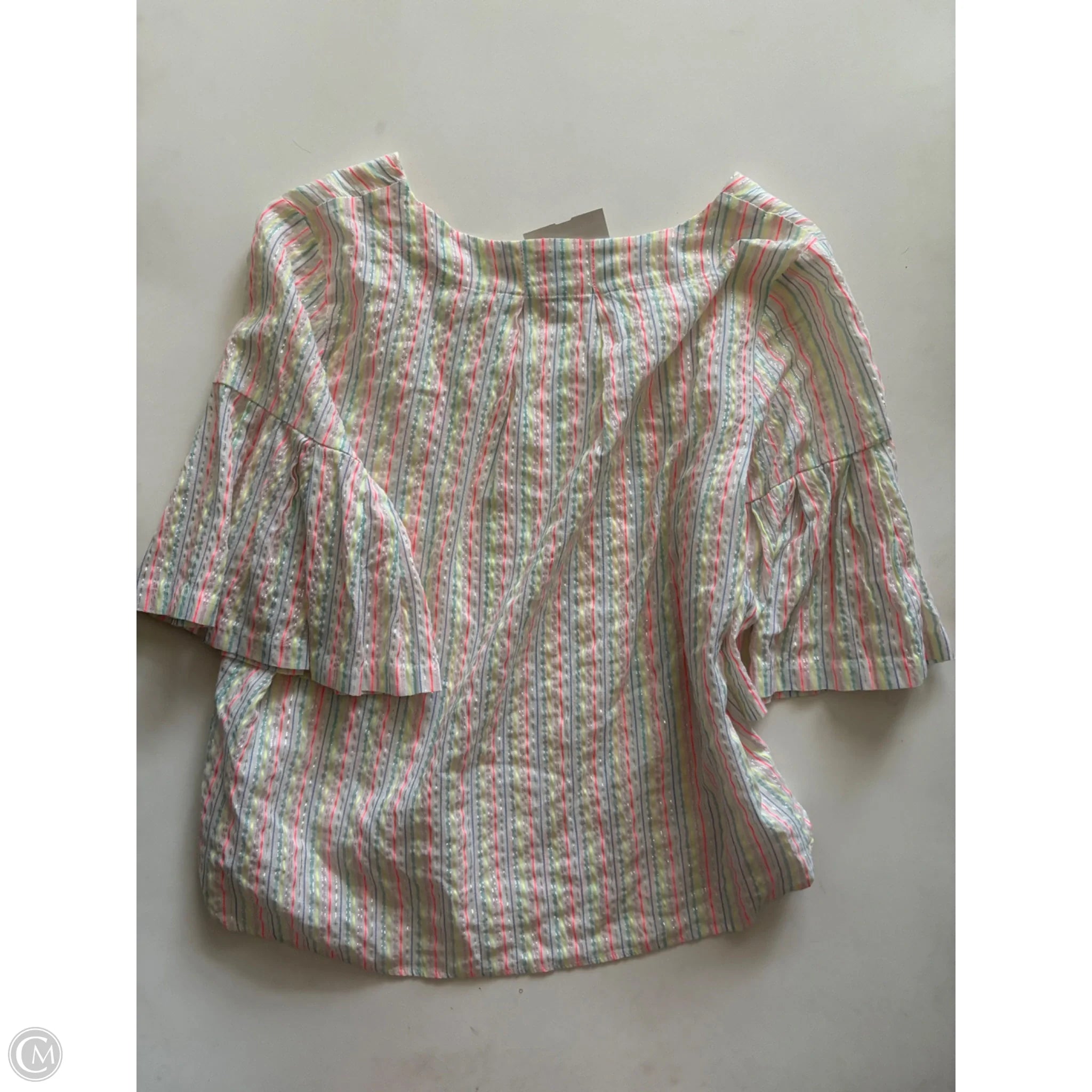 Tunic Long Sleeve By A New Day In Striped Pattern, Size: M - Image 2