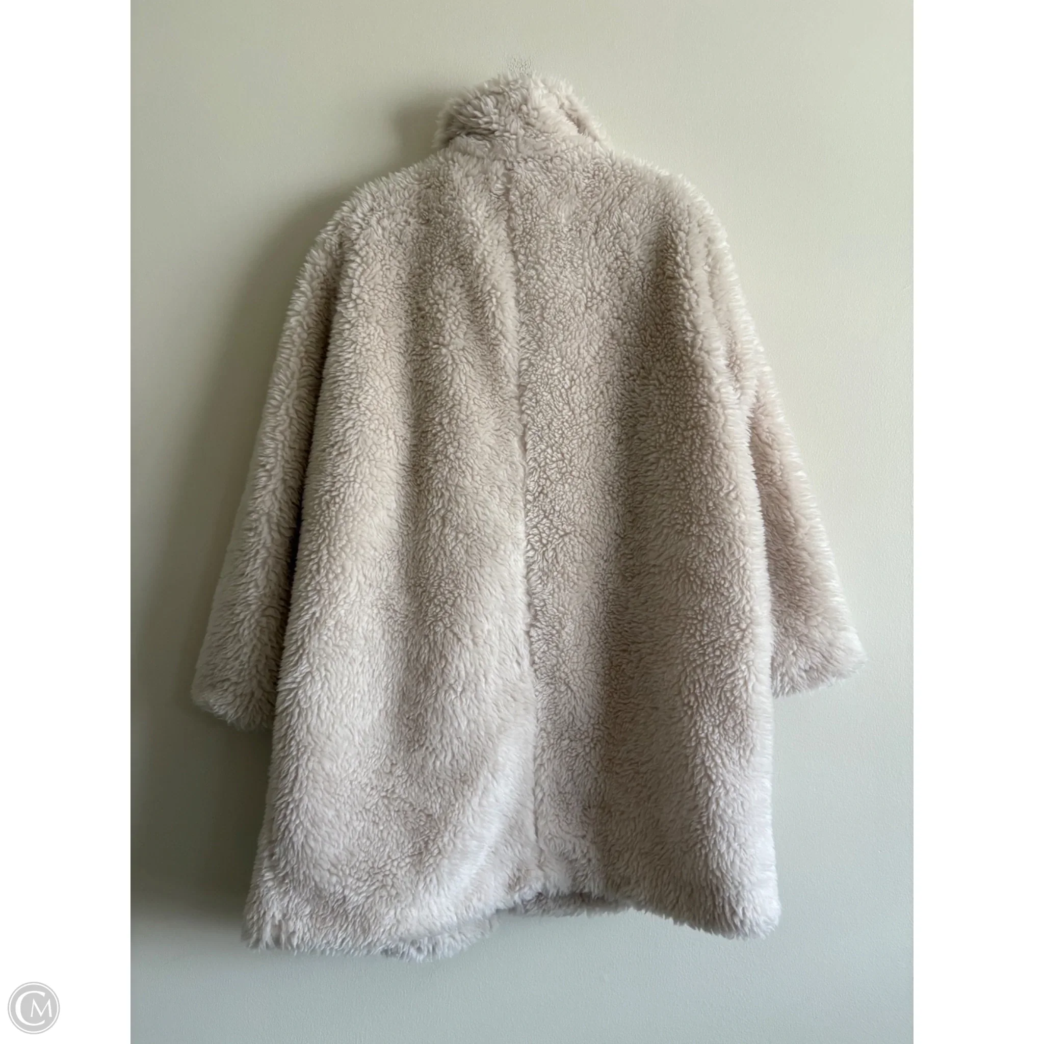 Coat Faux Fur & Sherpa By Clothes Mentor In Cream, Size: L - Image 2