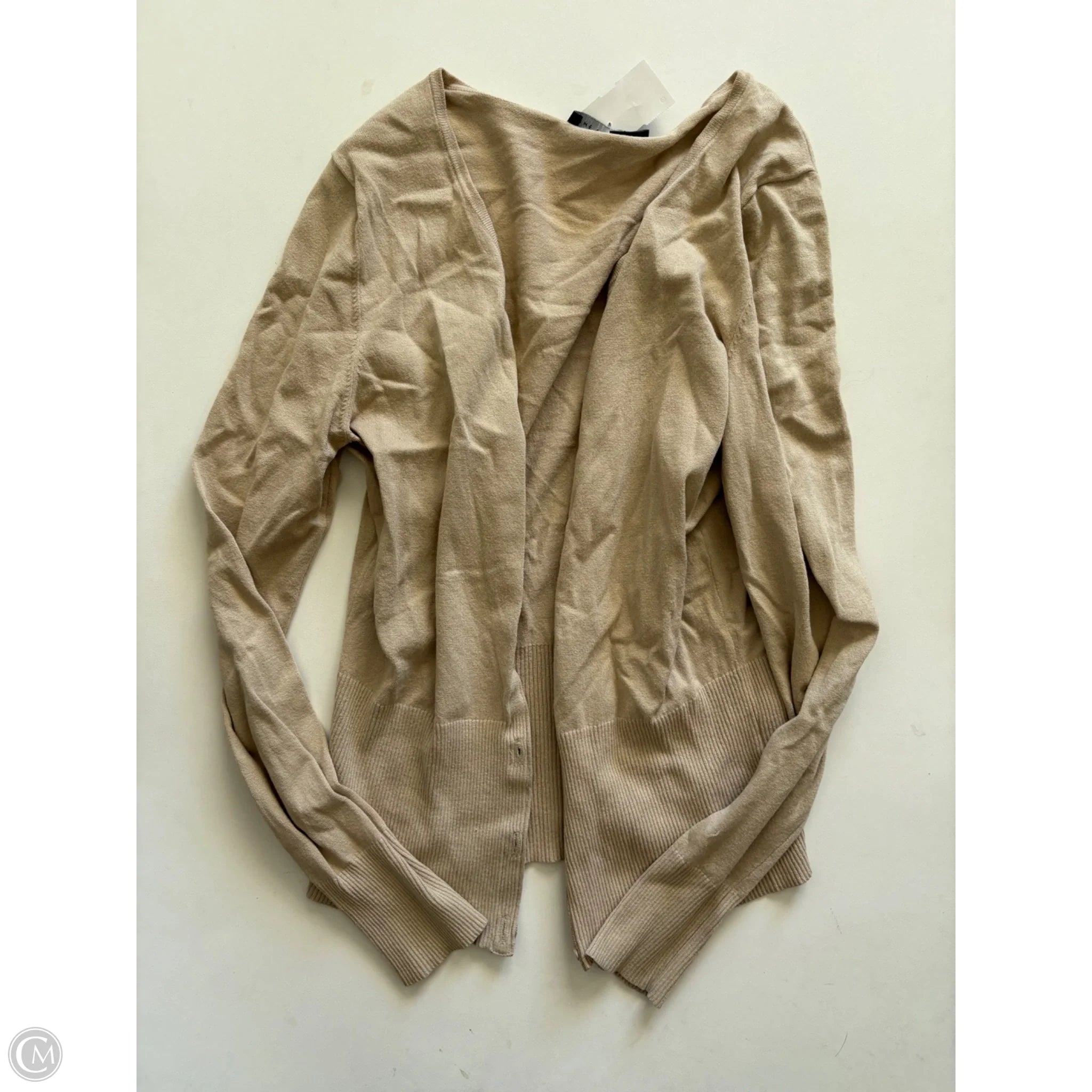Sweater Cardigan By Limited In Tan, Size: M - Image 1