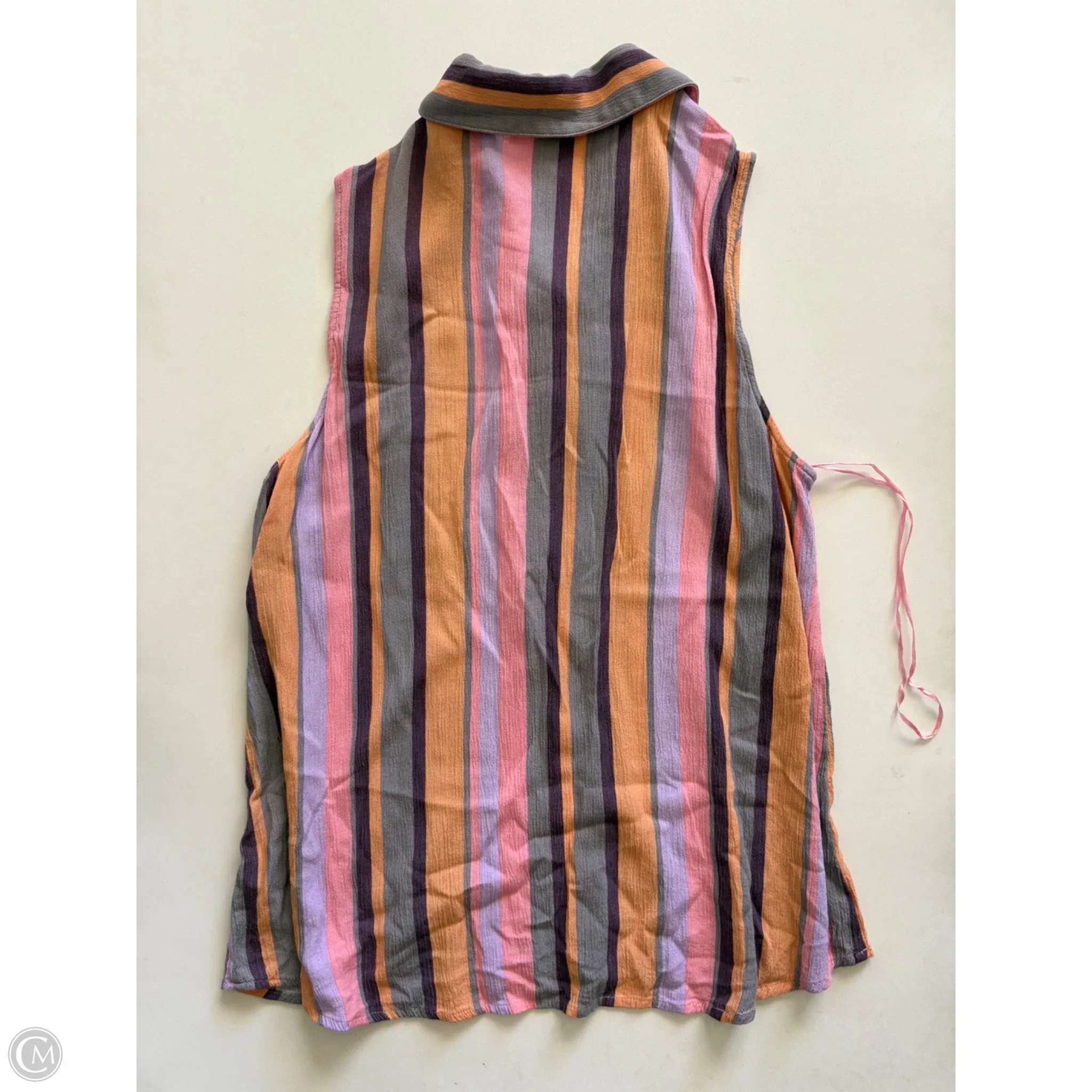 Top Sleeveless By Andree By Unit In Striped Pattern, Size: L - Image 2