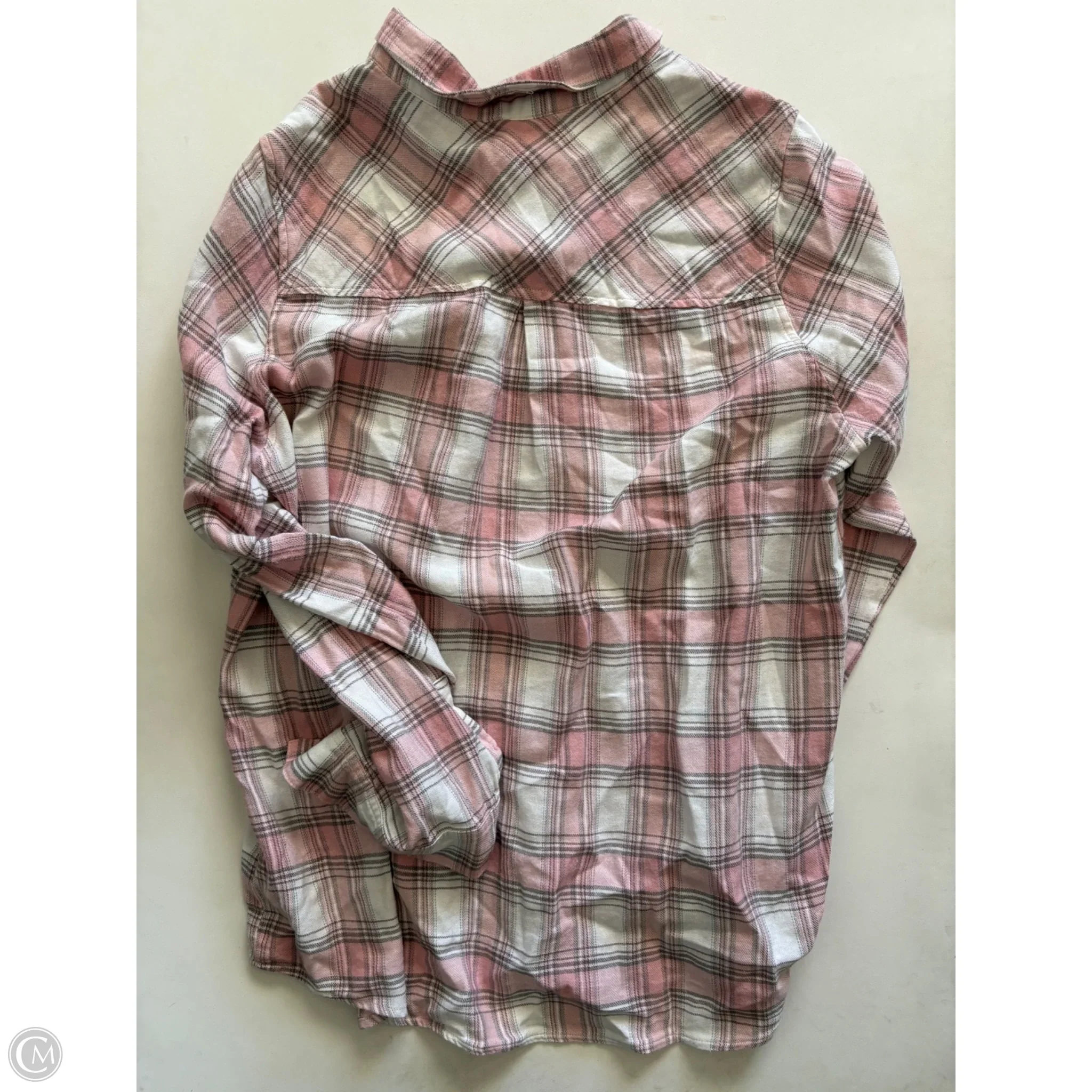 Top Long Sleeve By Staccato In Plaid Pattern, Size: L - Image 2