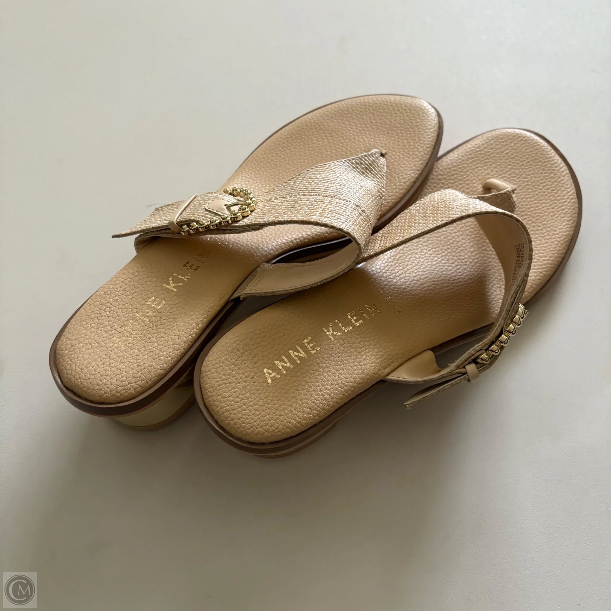 Sandals Heels Block By Anne Klein In Tan, Size: 8.5 - Image 2