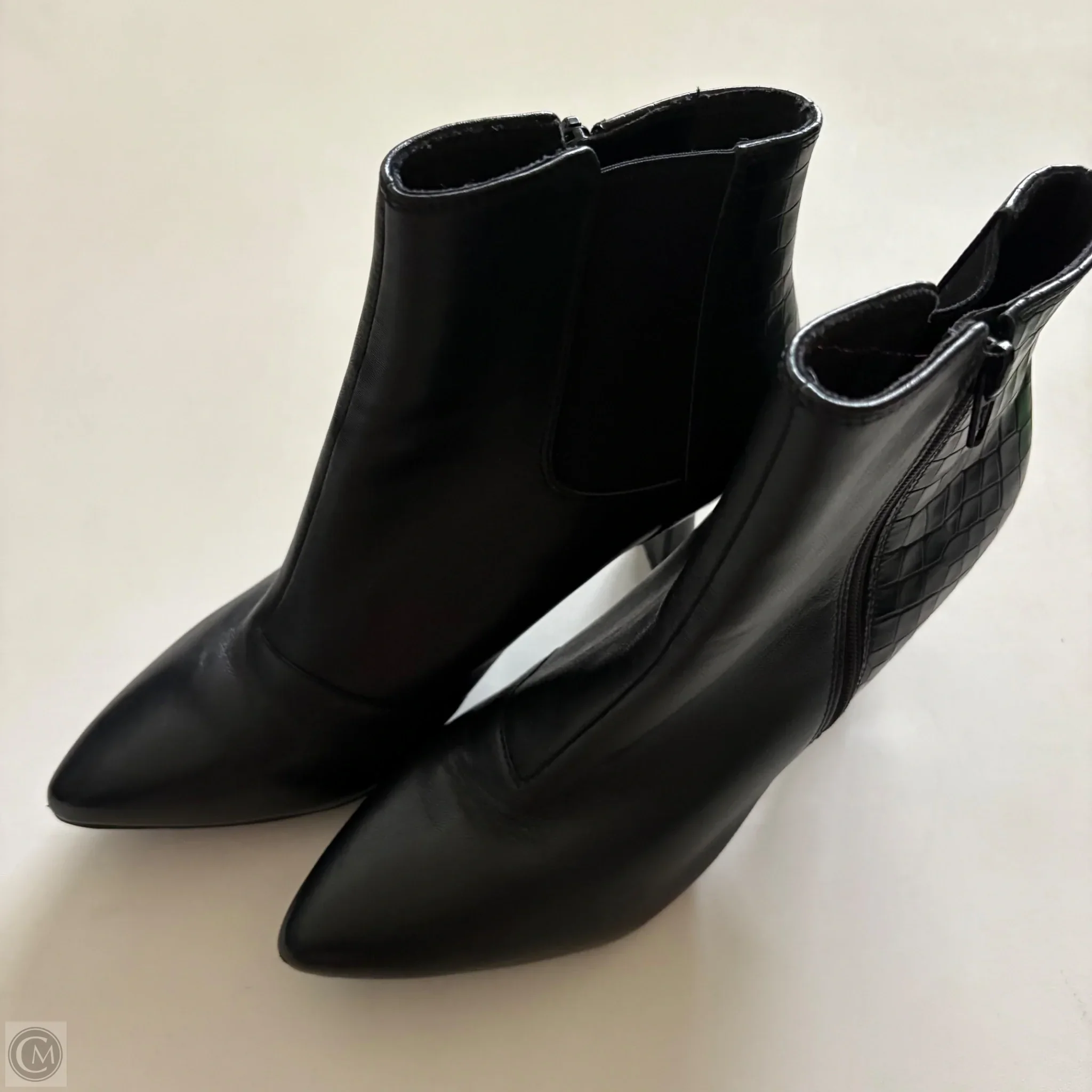 Boots Ankle Heels By Clarks In Black, Size: 9 - Image 2