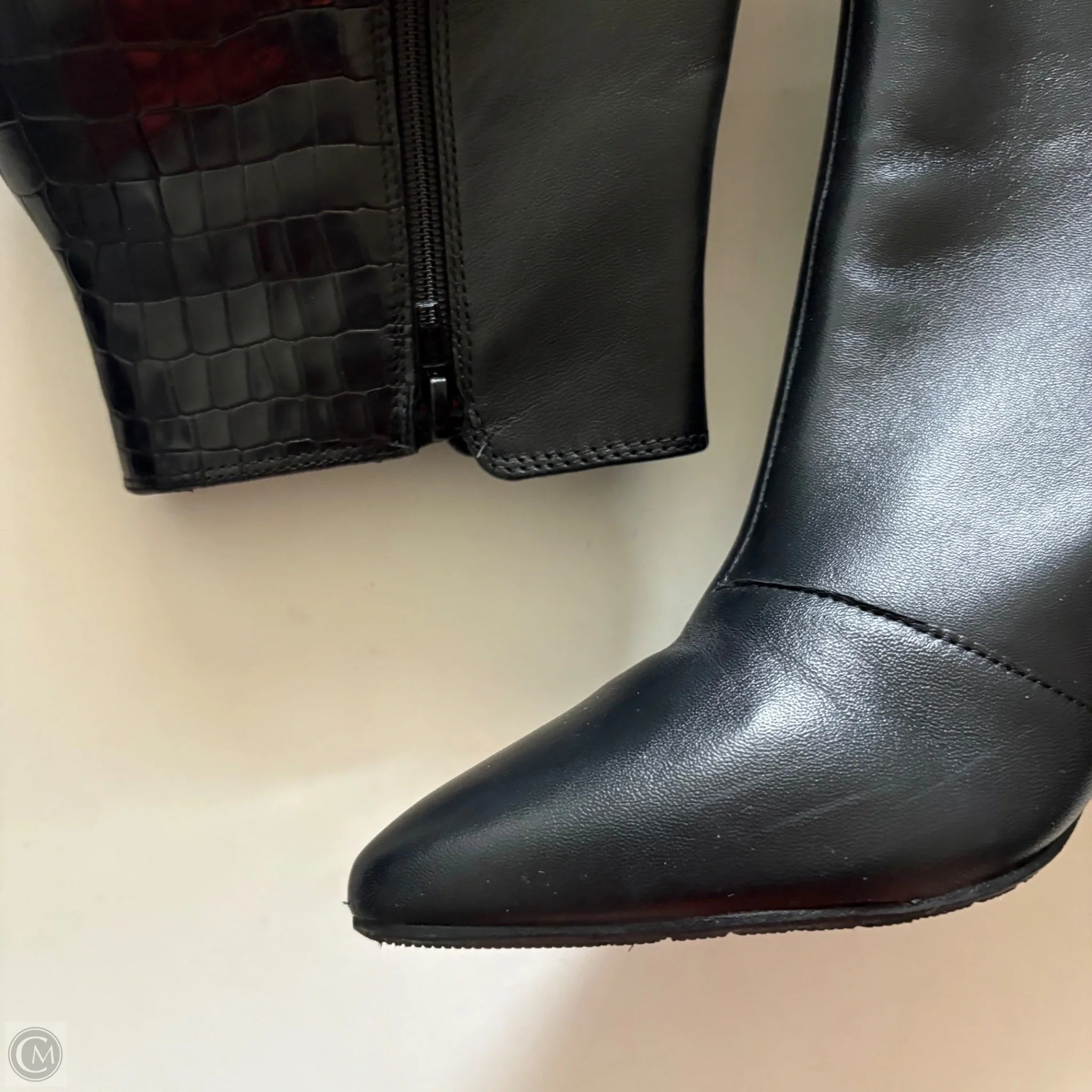 Boots Ankle Heels By Clarks In Black, Size: 9 - Image 3