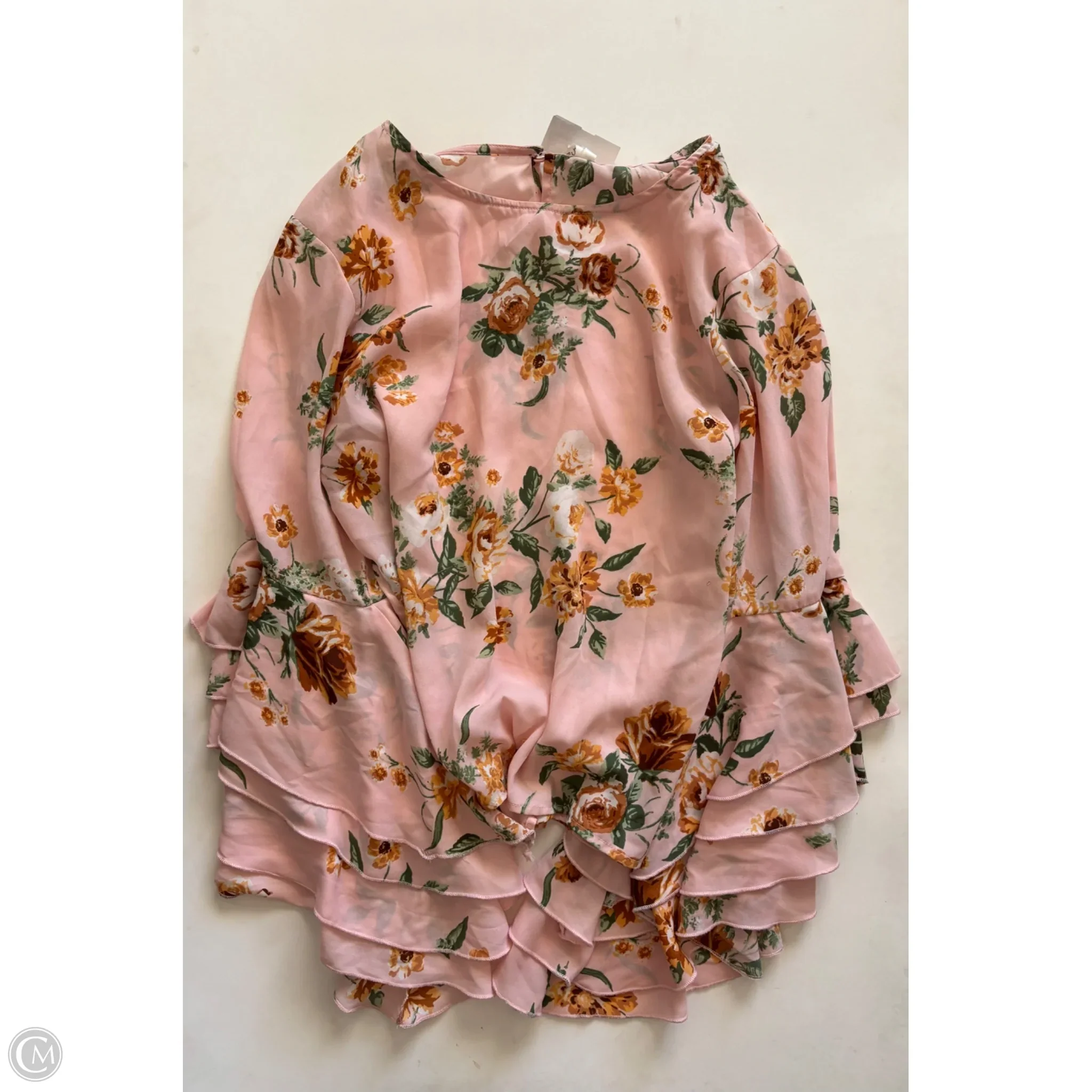 Blouse Long Sleeve By Truth In Floral Print, Size: Xl - Image 1