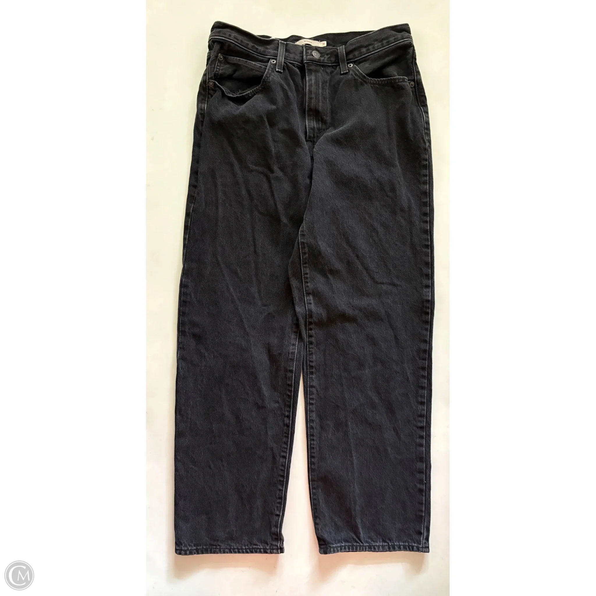 Jeans Wide Leg By Levis In Black, Size: 12 - Image 1