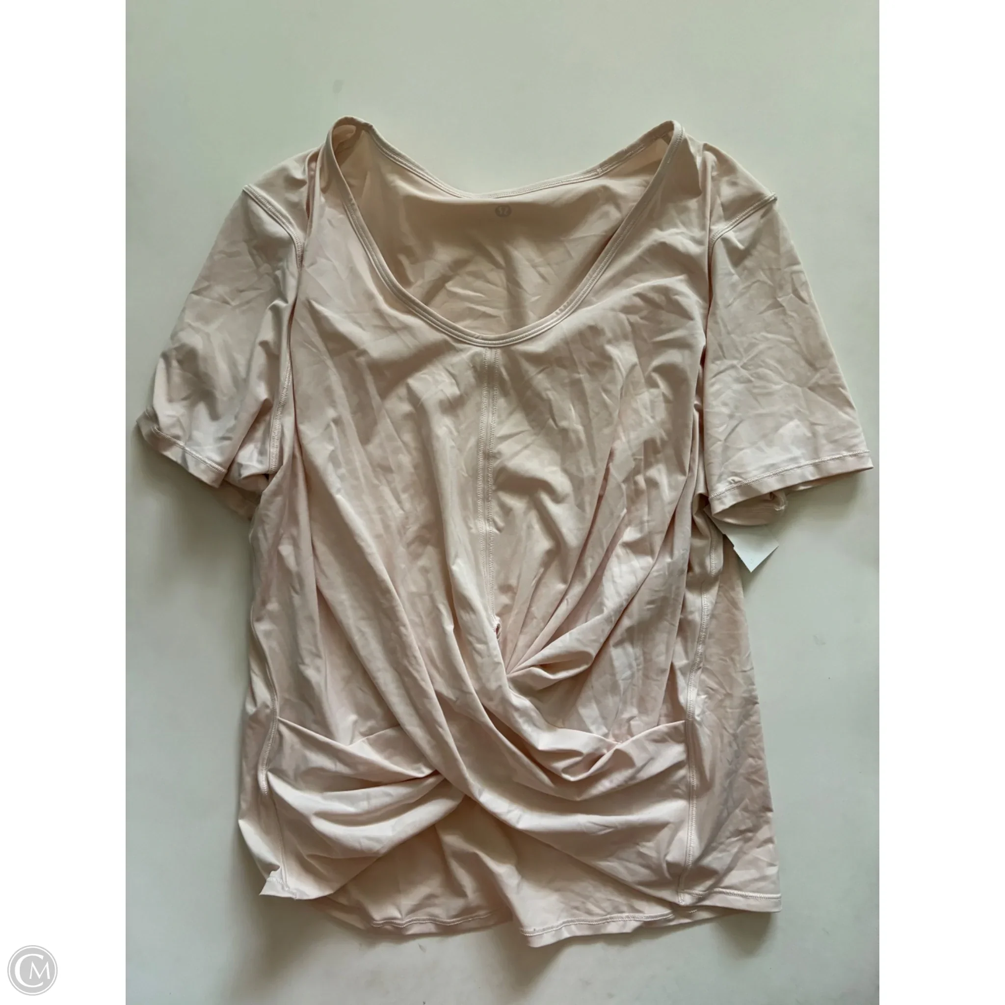 Athletic Top Long Sleeve Crewneck By Lululemon In Cream, Size: Xl - Image 1