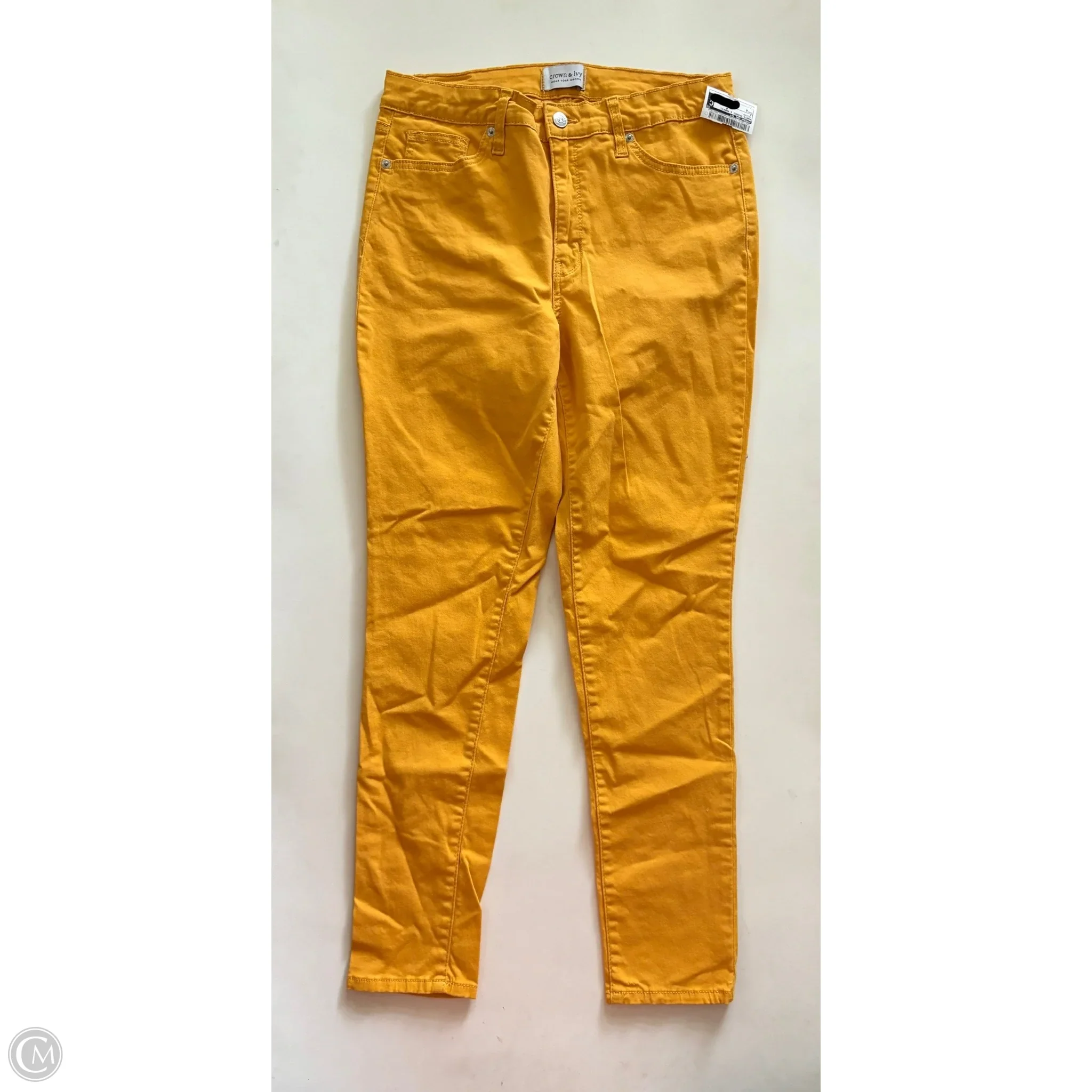 Pants Chinos & Khakis By Crown And Ivy In Yellow, Size: 8 - Image 1