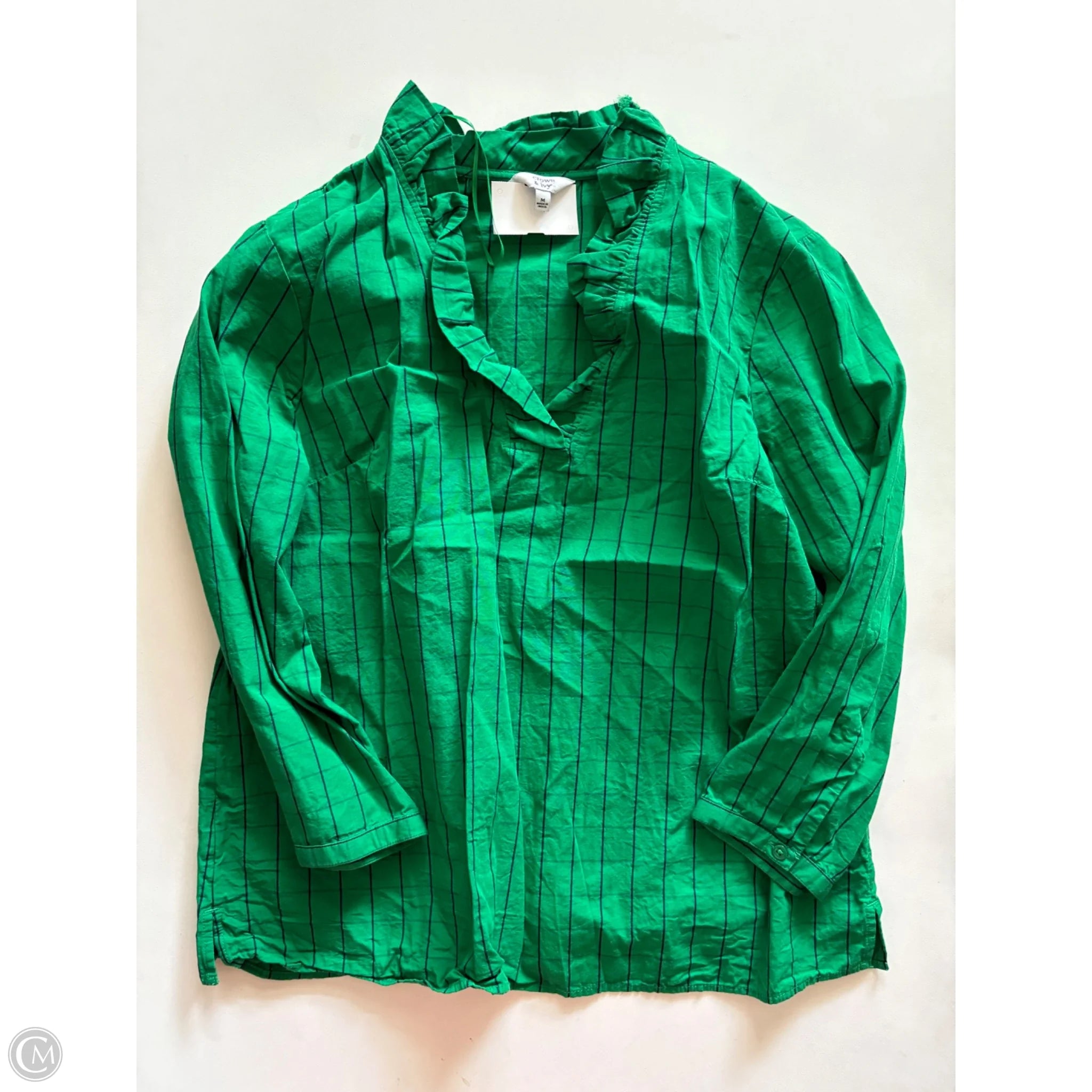 Top Long Sleeve By Crown And Ivy In Green, Size: M - Image 1