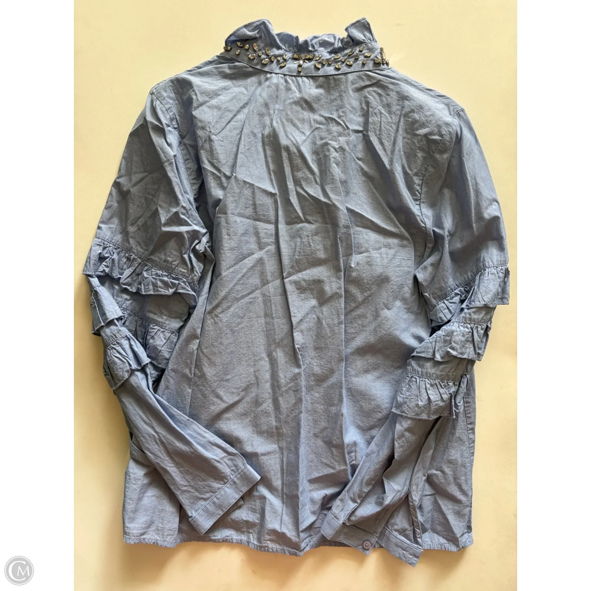 Top Long Sleeve By Crown And Ivy In Blue, Size: M - Image 2