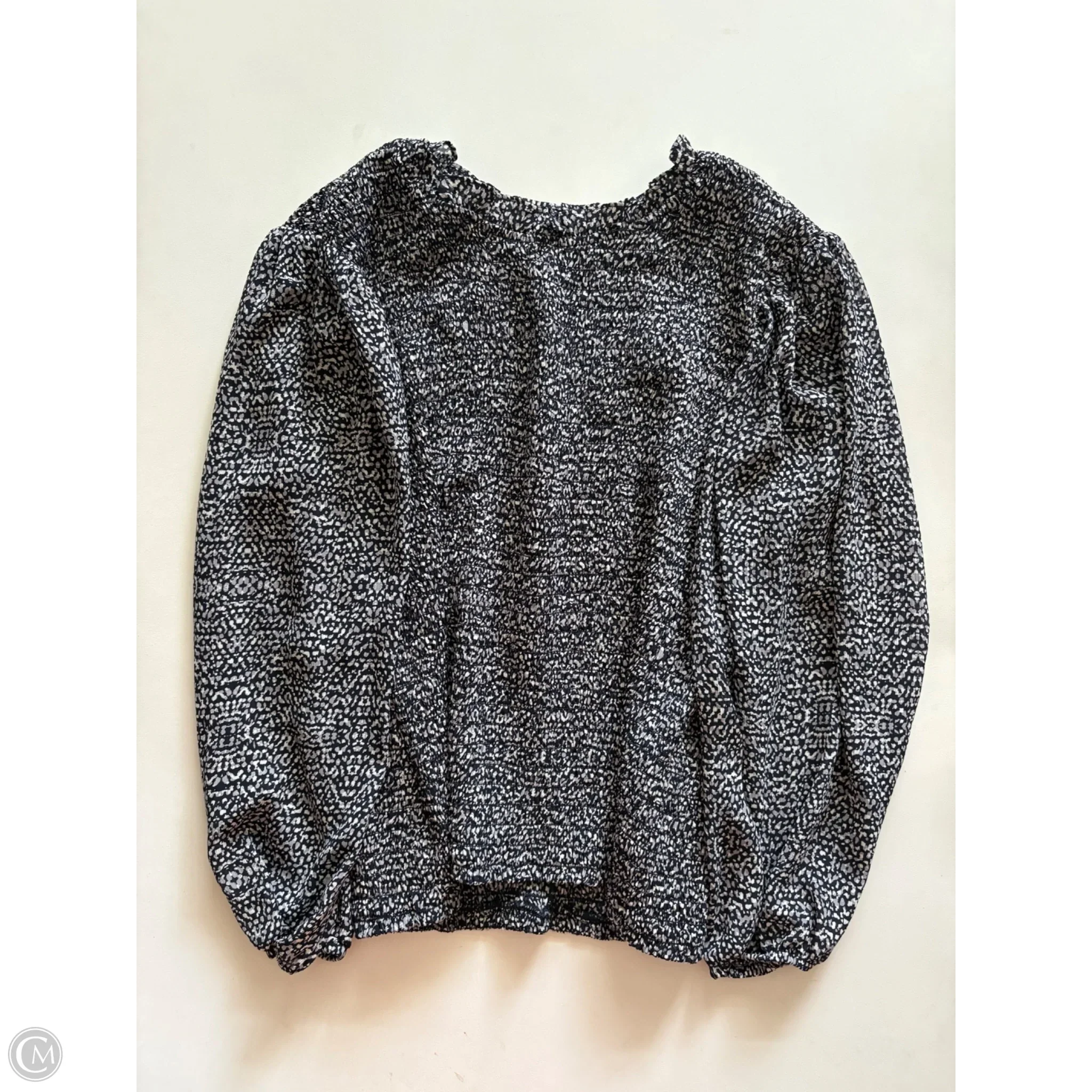 Blouse Long Sleeve By Express In Black, Size: M - Image 1