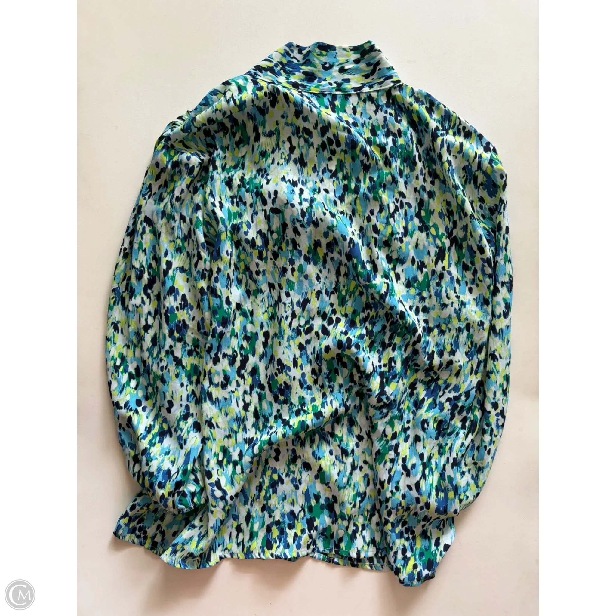 Blouse Long Sleeve By New York And Co In Multi-colored, Size: L - Image 2