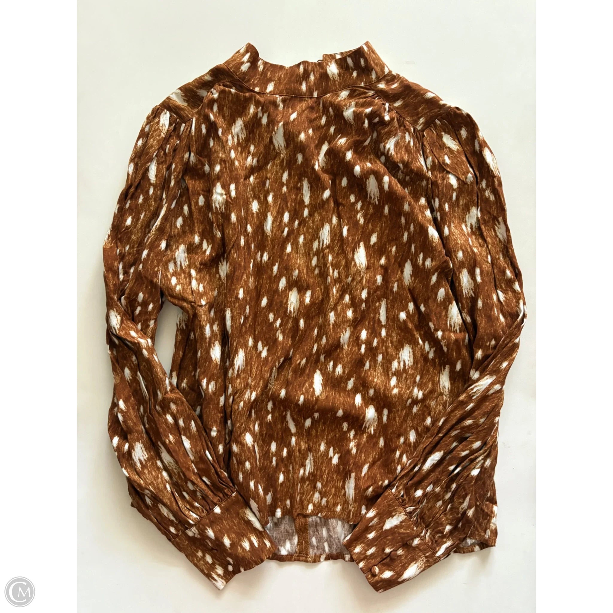 Top Long Sleeve By Express In Brown, Size: M - Image 1