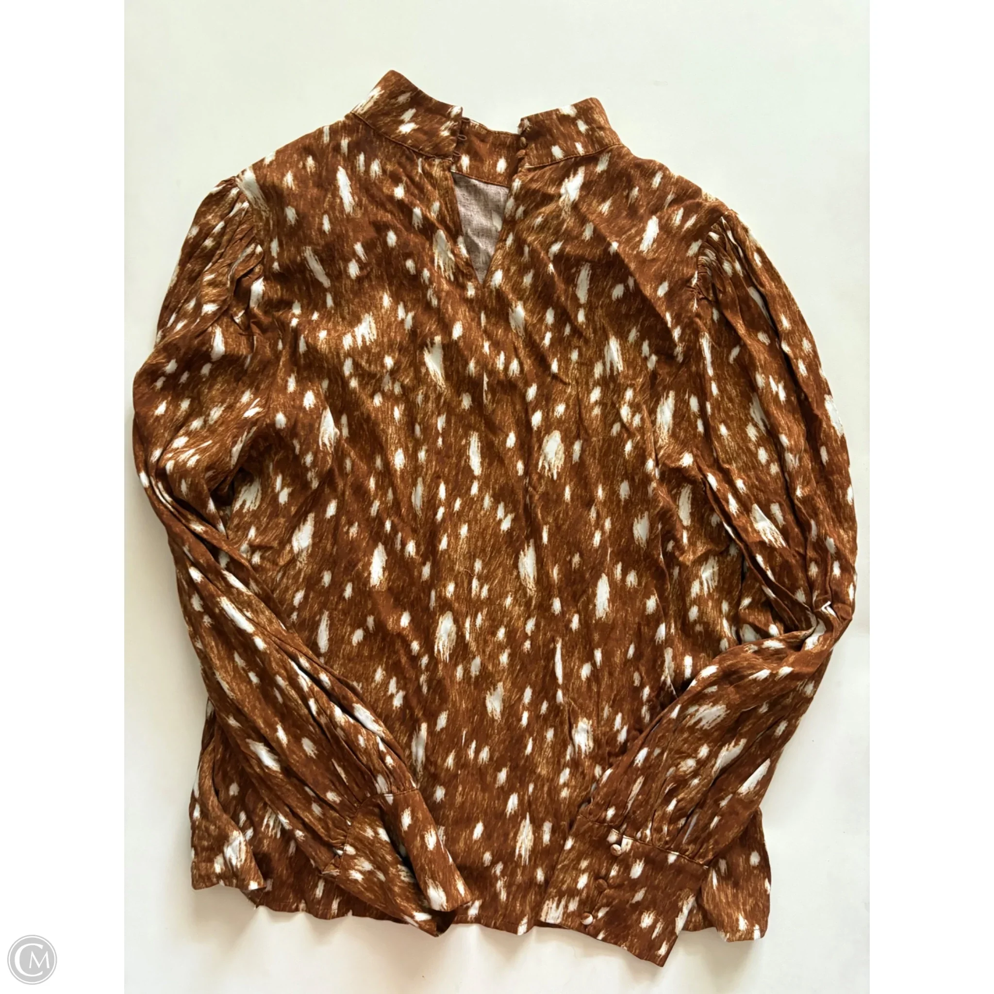 Top Long Sleeve By Express In Brown, Size: M - Image 2
