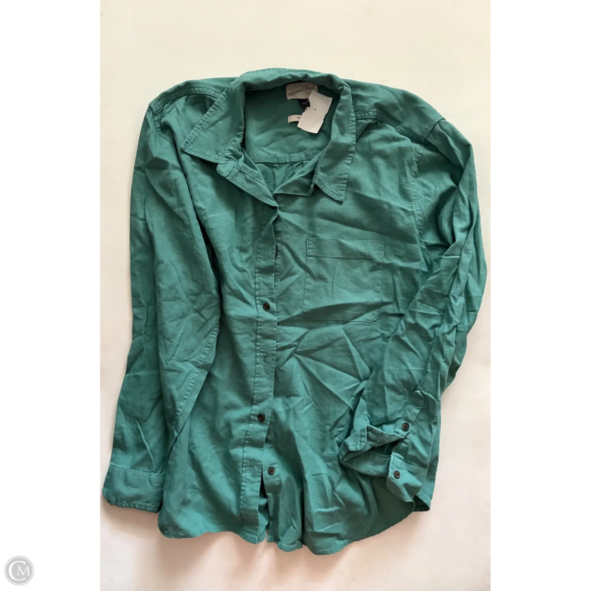 Top Long Sleeve By Universal Thread In Green, Size: Xl - Image 1