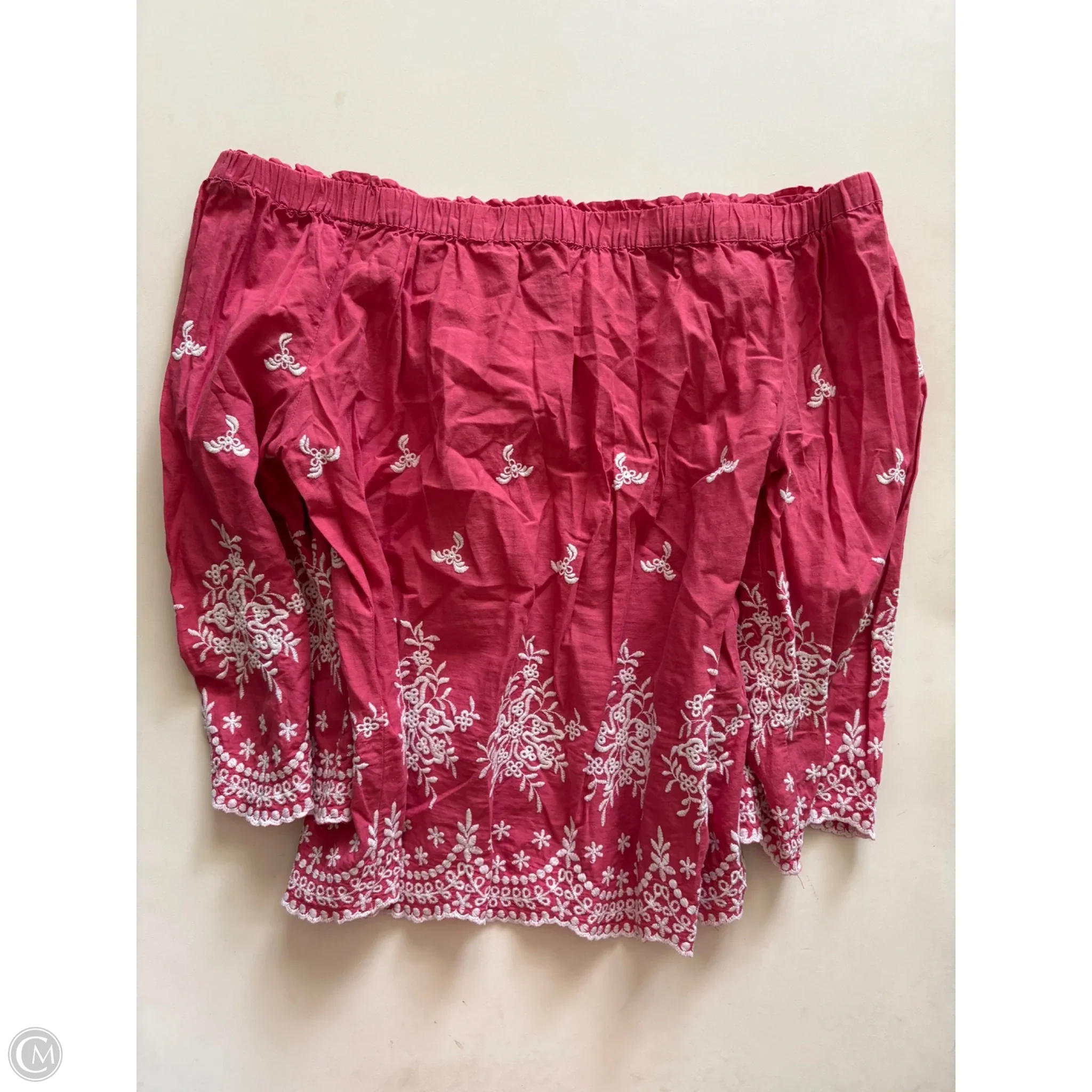Top Long Sleeve By New York And Co In Pink, Size: M - Image 1