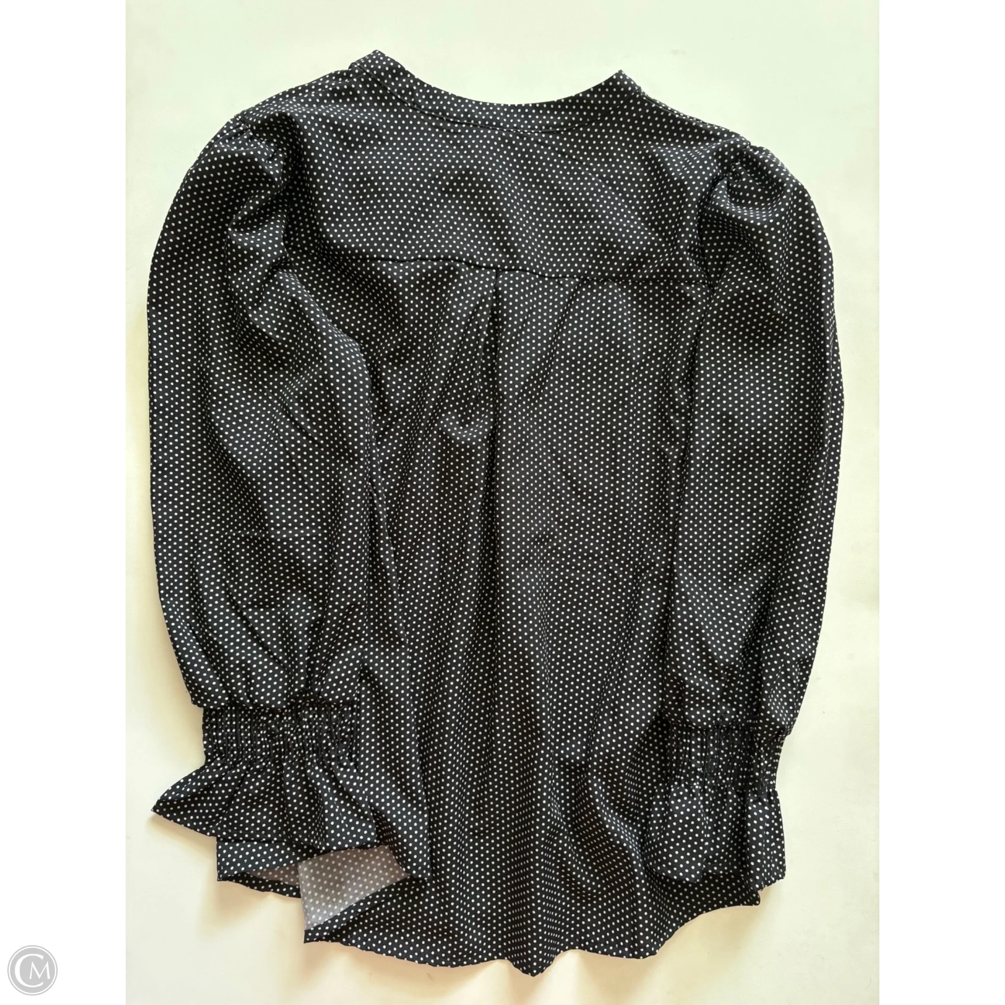 Blouse Long Sleeve By Ny Collection In Polkadot Pattern, Size: L - Image 2