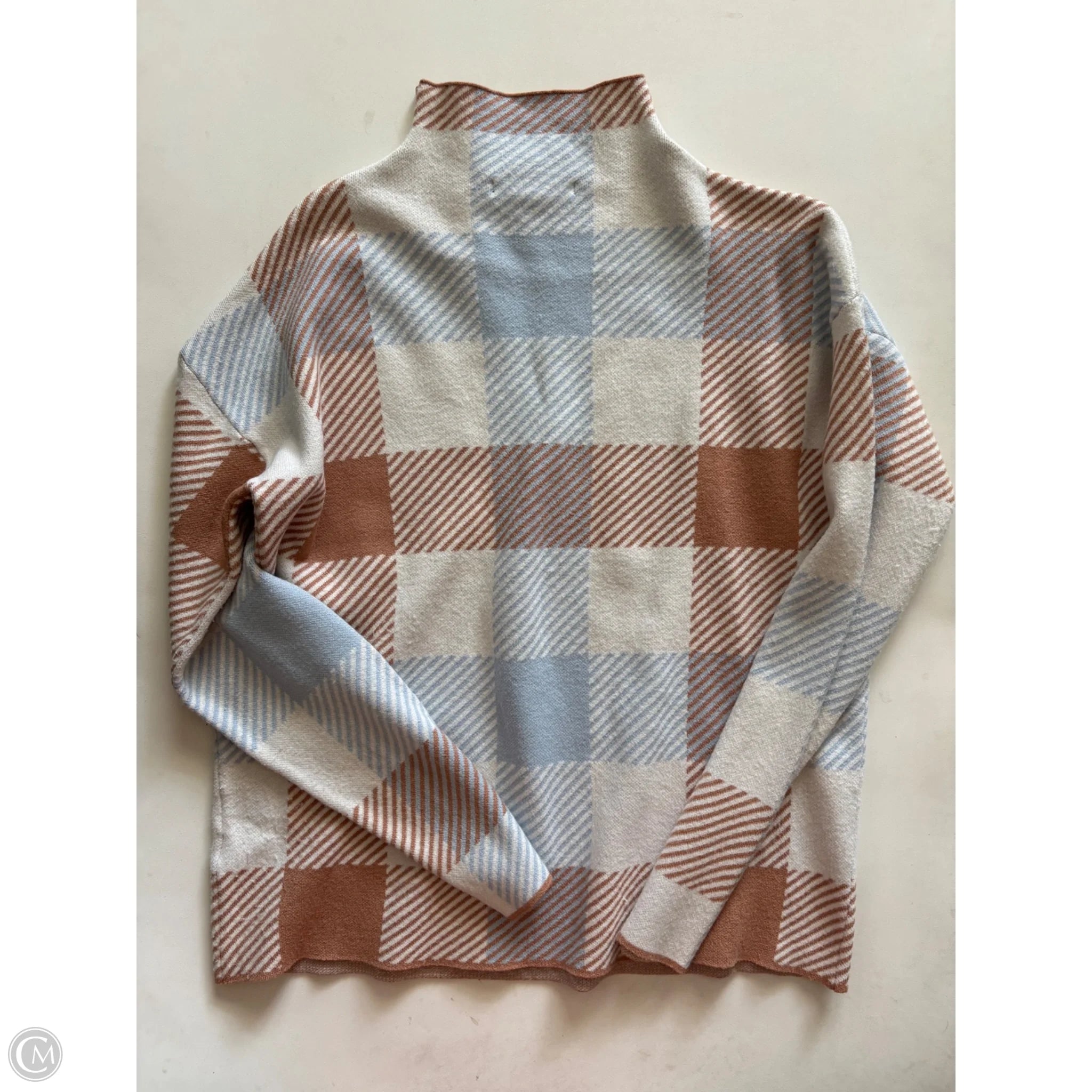 Sweater By Tahari In Plaid Pattern, Size: M - Image 2