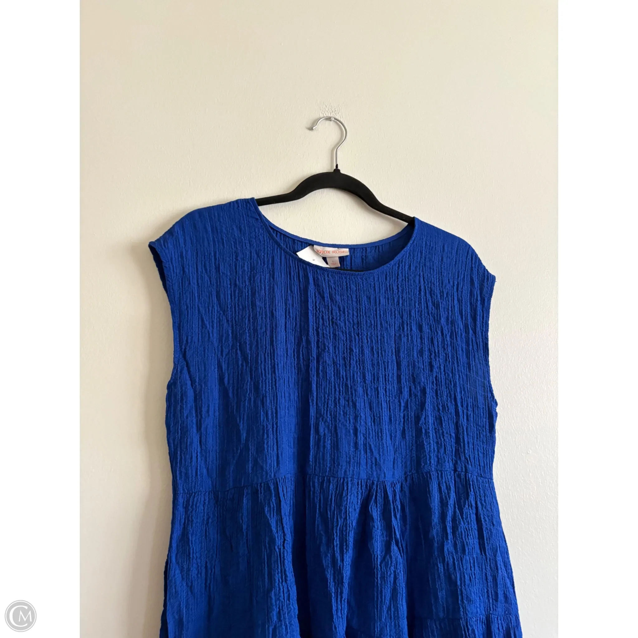 Dress Casual Midi By Knox Rose In Blue, Size: S - Image 3