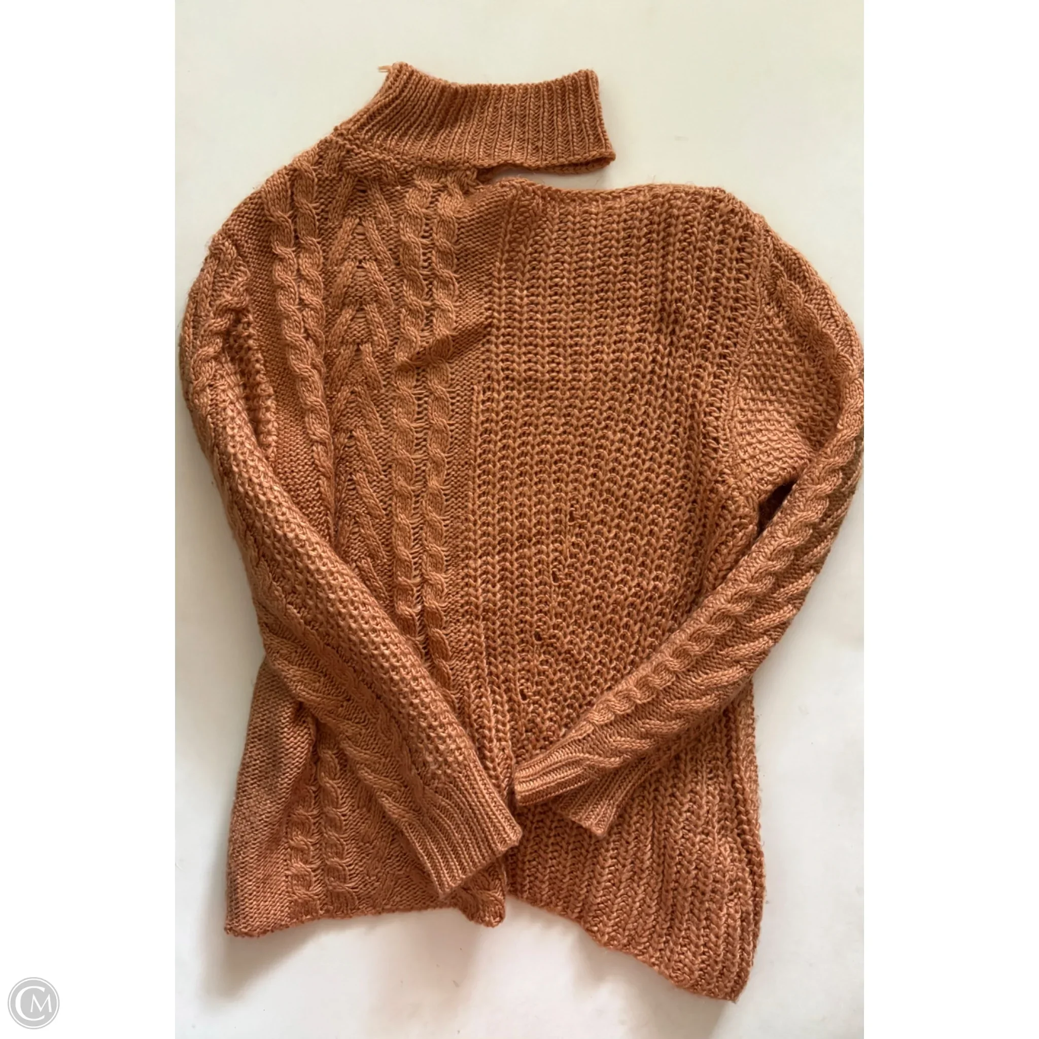 Sweater By Peach Love Cream California In Brown, Size: M - Image 2