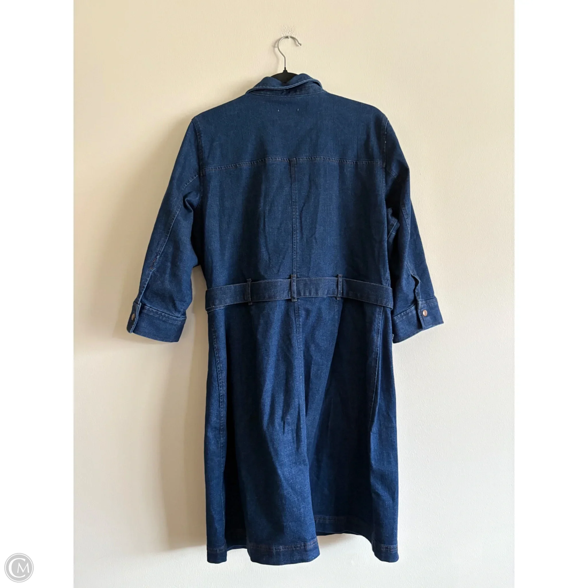 Dress Casual Midi By Loft In Blue, Size: 14 - Image 2