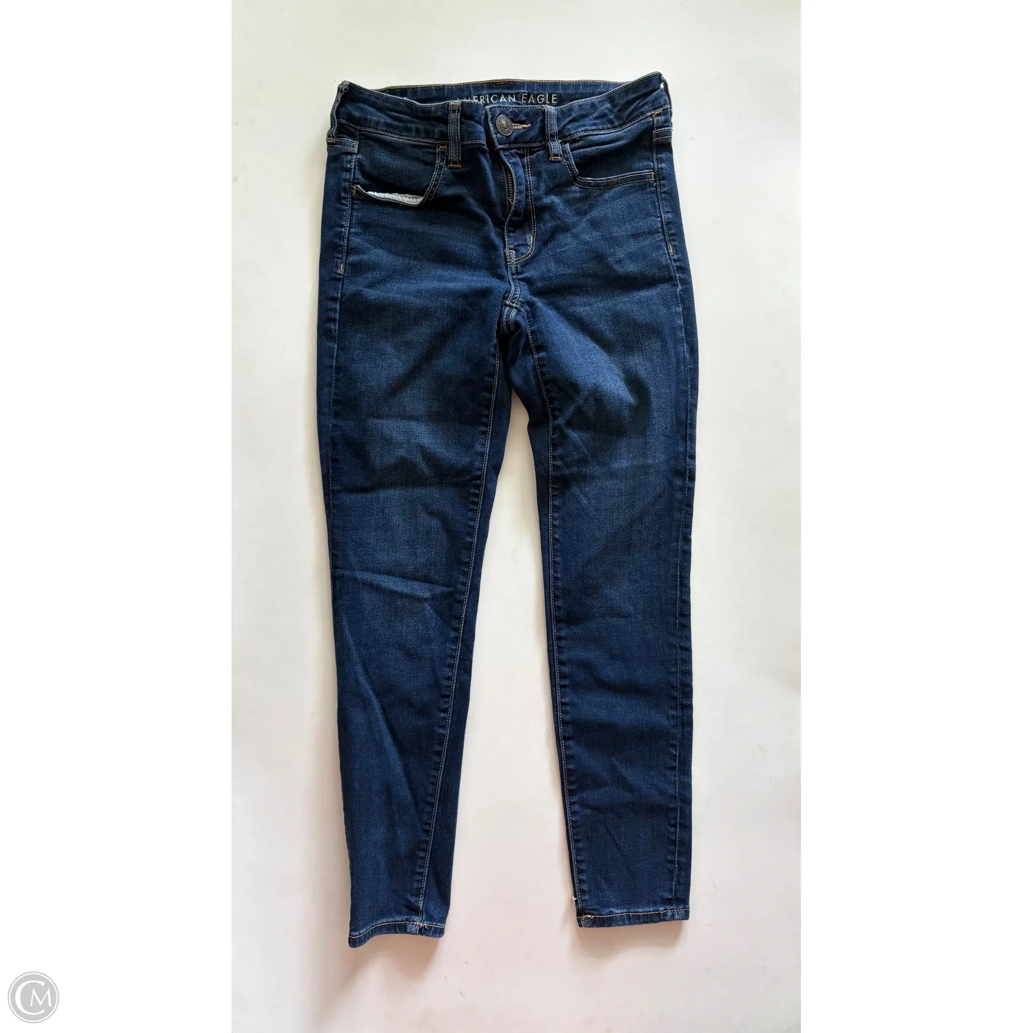 Jeans Skinny By American Eagle In Blue, Size: 6 - Image 1