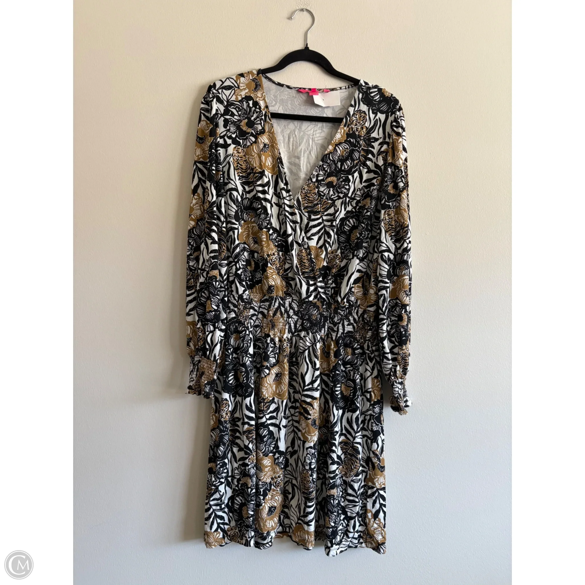 Dress Designer By Lilly Pulitzer In Black & Brown, Size: Xl - Image 1