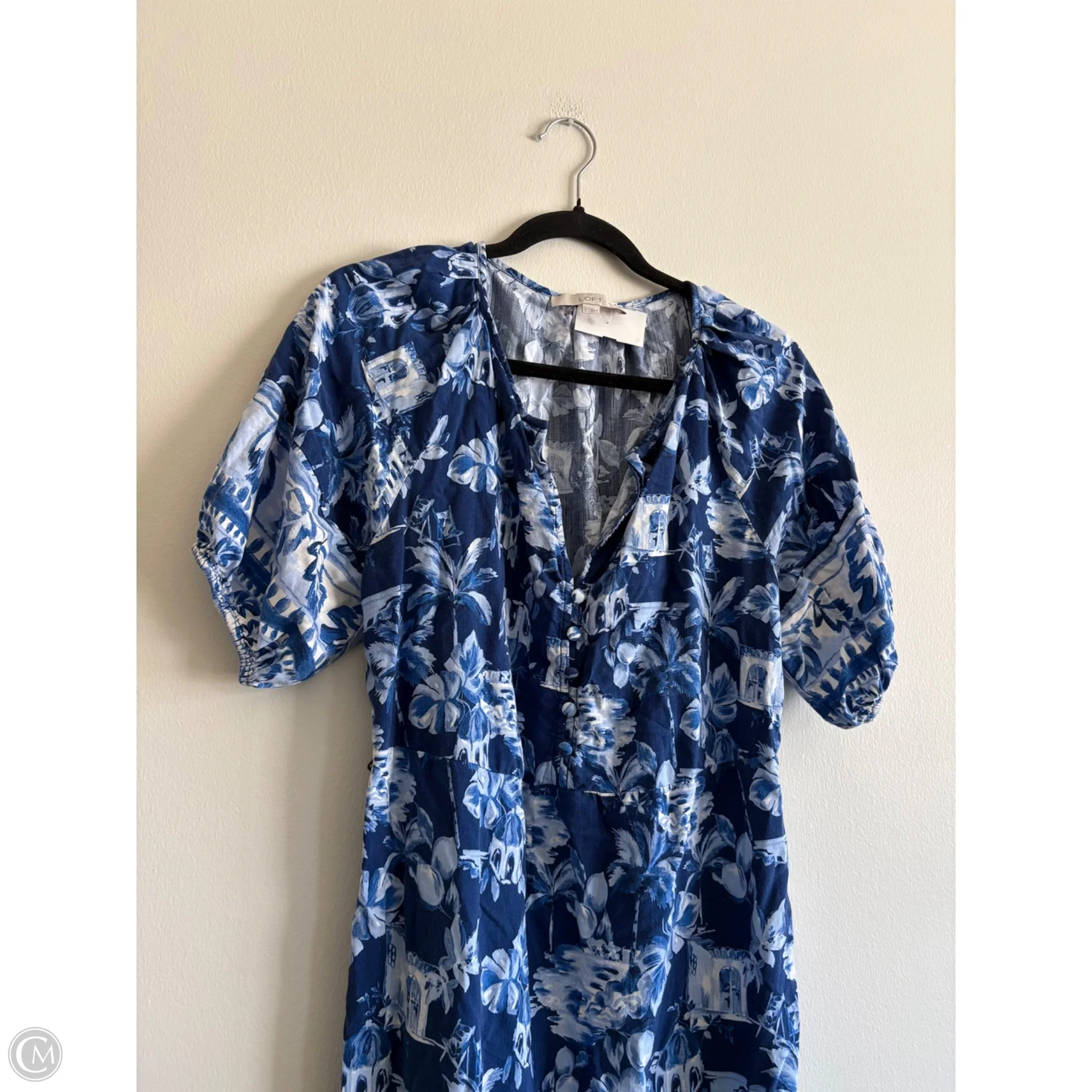 Dress Casual Maxi By Loft In Blue, Size: L - Image 3