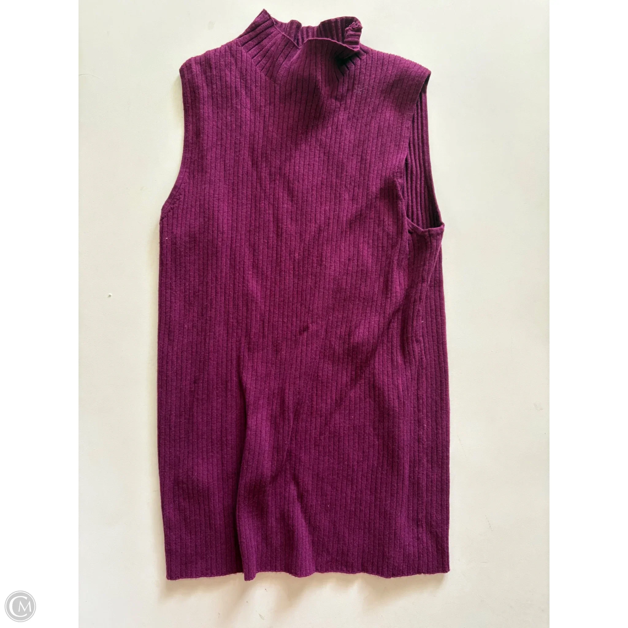 Sweater Short Sleeve By Ann Taylor In Purple, Size: M - Image 1