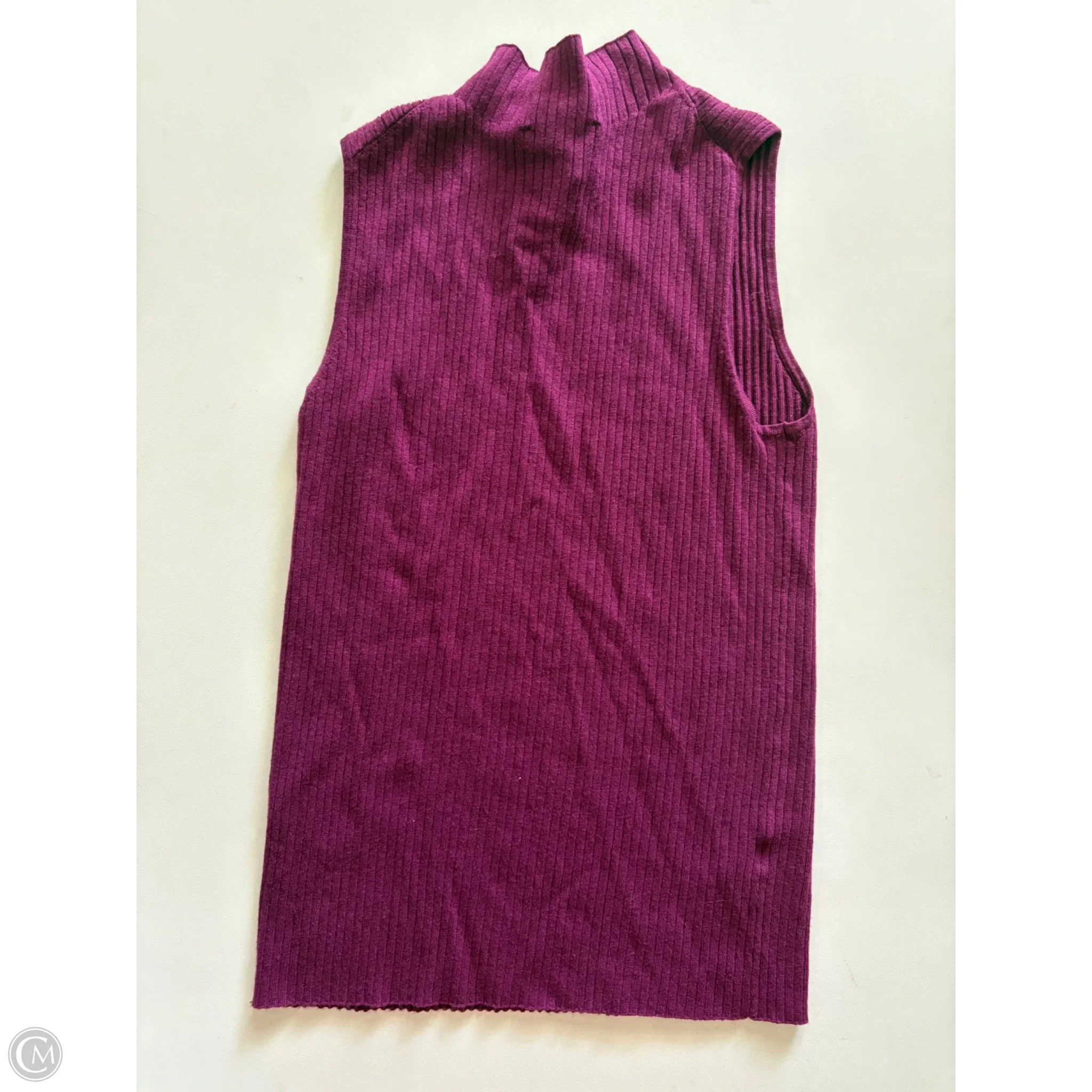 Sweater Short Sleeve By Ann Taylor In Purple, Size: M - Image 2