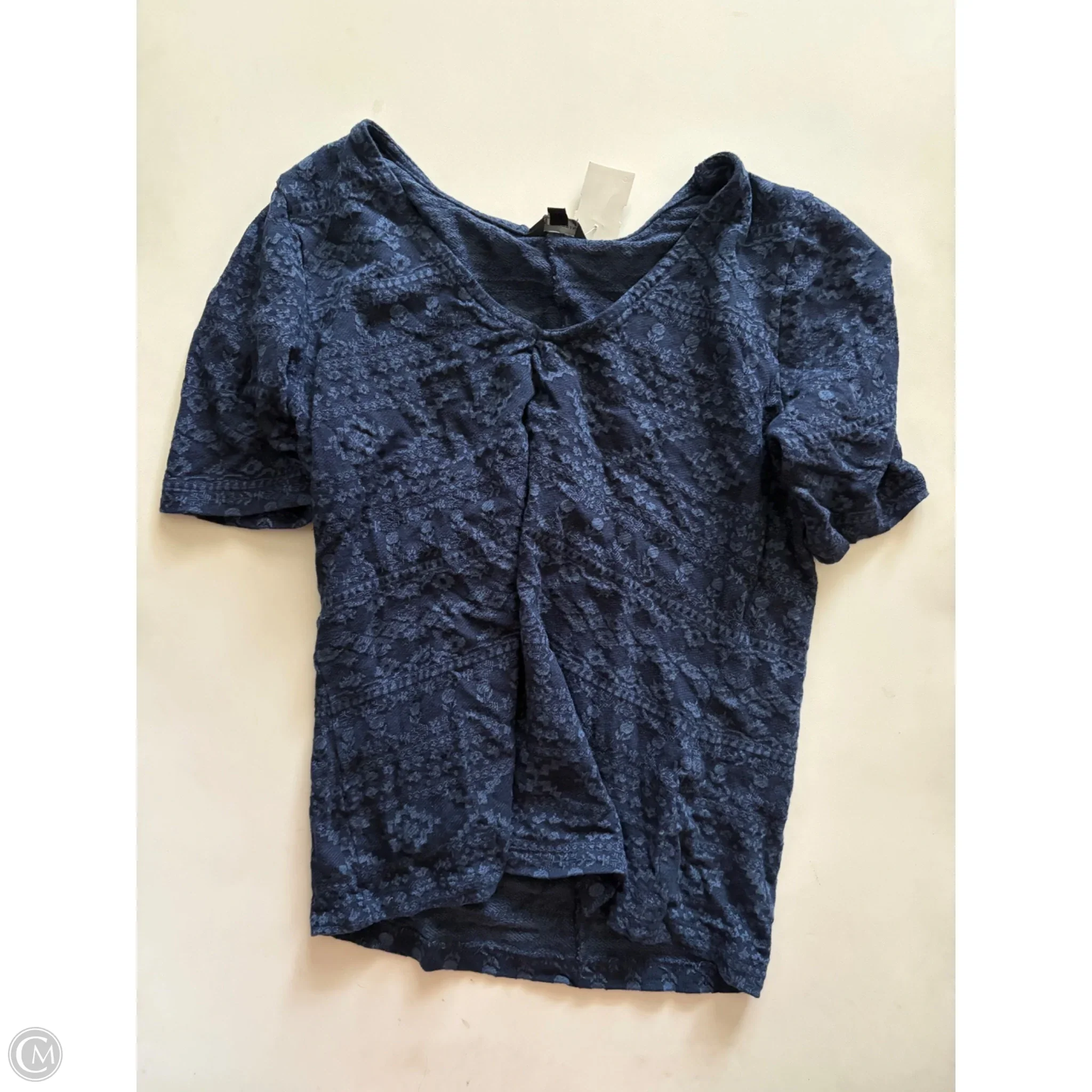 Top Short Sleeve By Lucky Brand In Navy, Size: M - Image 1