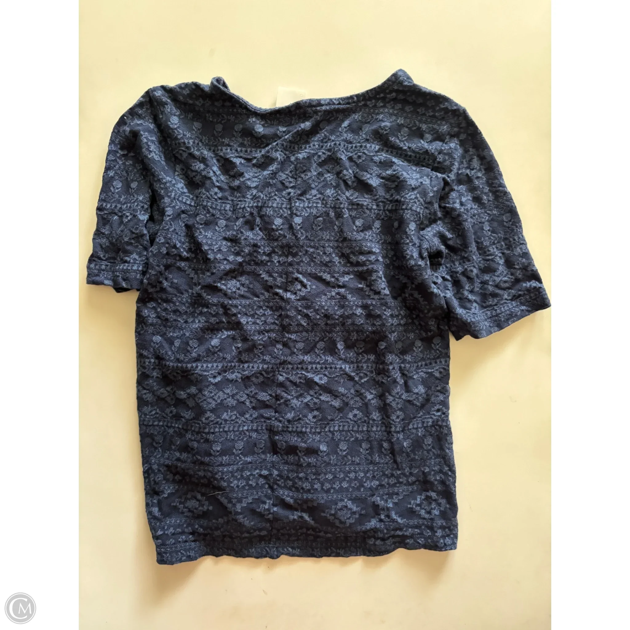 Top Short Sleeve By Lucky Brand In Navy, Size: M - Image 2