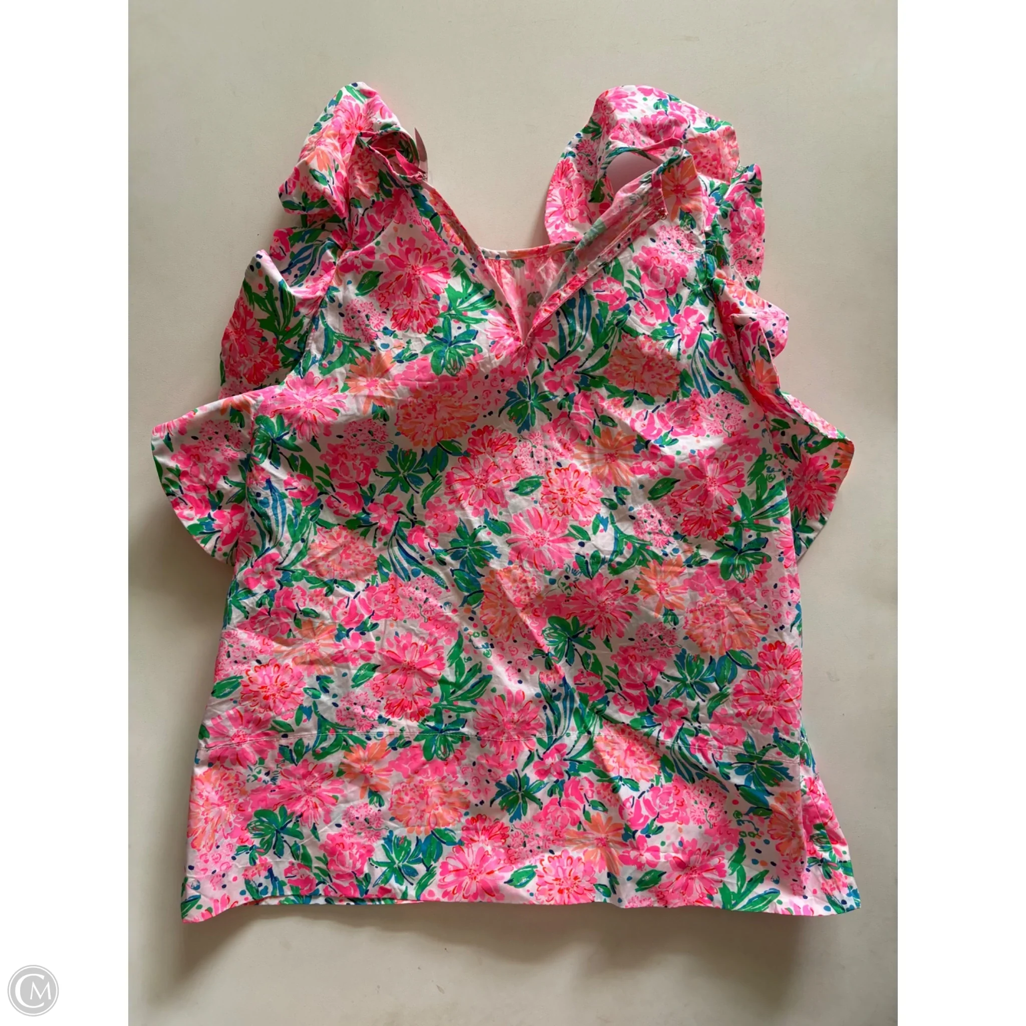 Top Short Sleeve Designer By Lilly Pulitzer In Floral Print, Size: Xs - Image 2