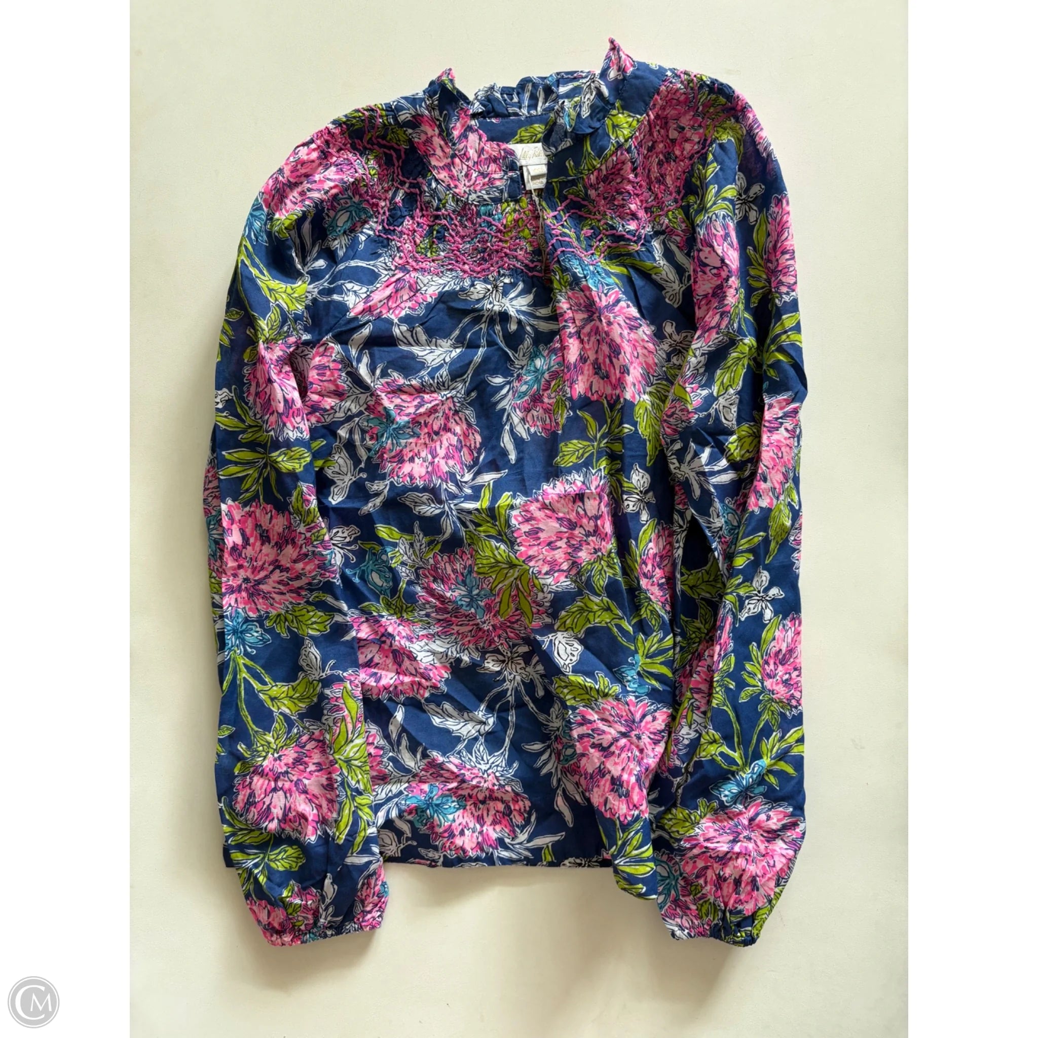 Top Long Sleeve Designer By Lilly Pulitzer In Floral Print, Size: Xxs - Image 1