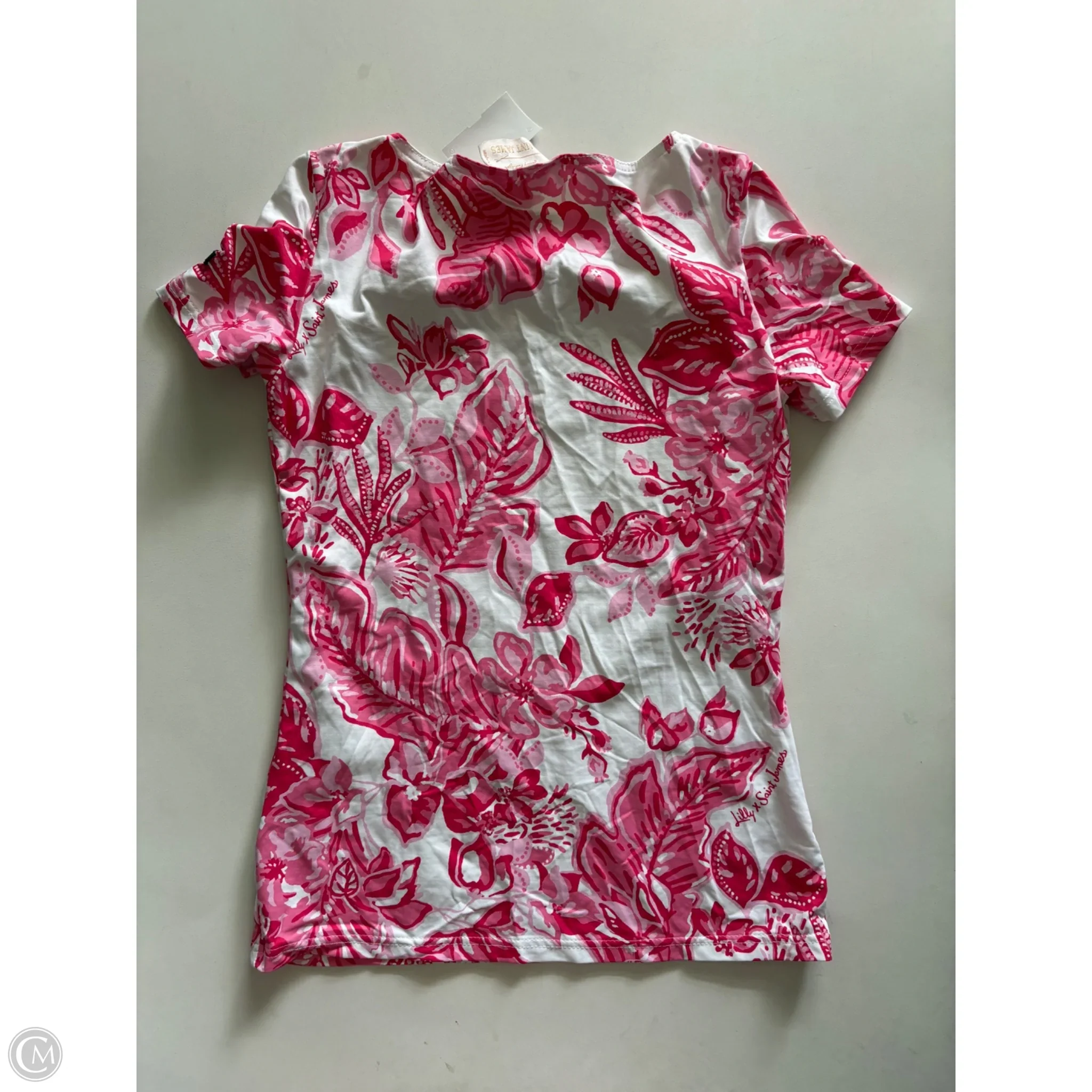 Top Short Sleeve Designer By Lilly Pulitzer In Pink, Size: 4 - Image 2