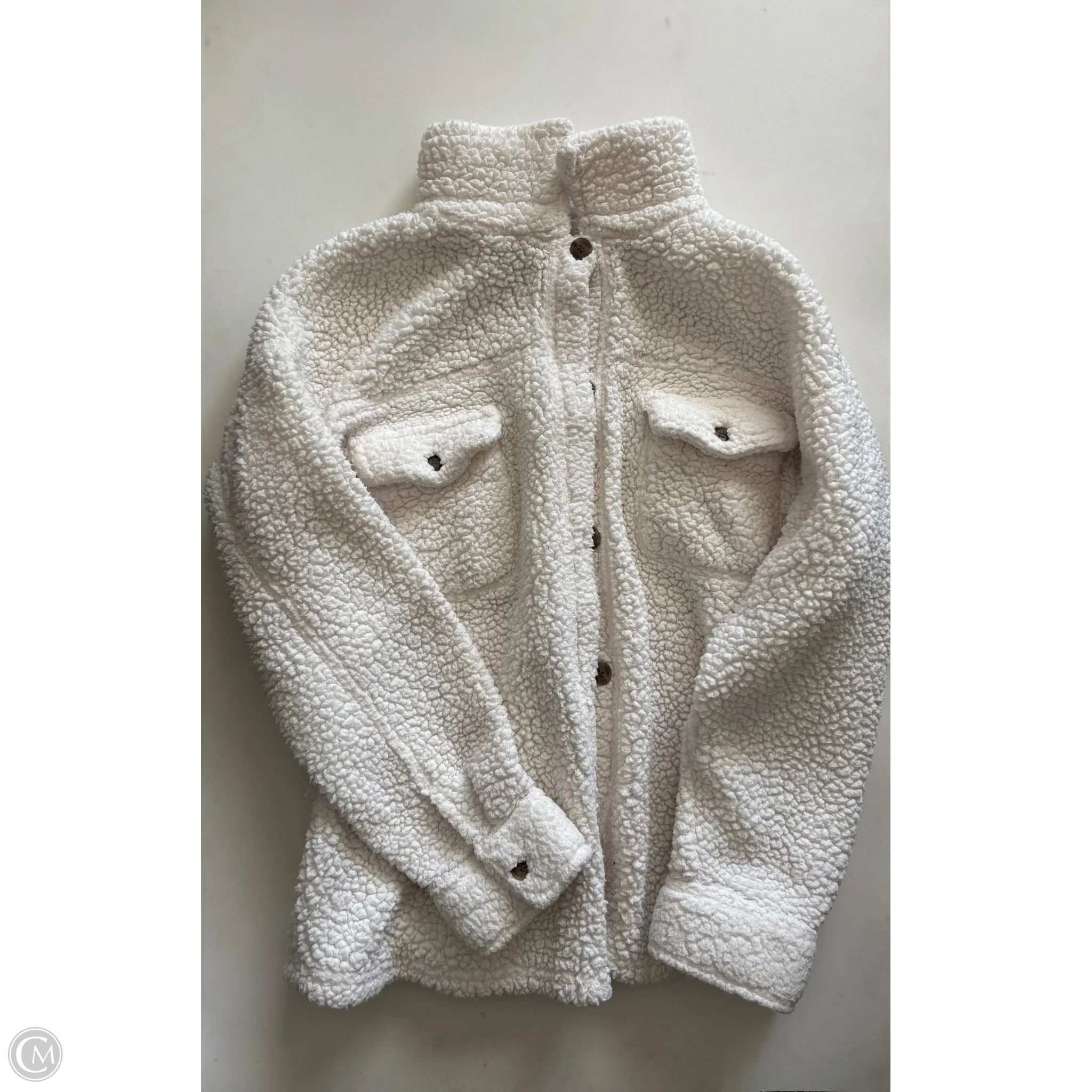 Jacket Faux Fur & Sherpa By 32 Degrees In Cream, Size: M - Image 1