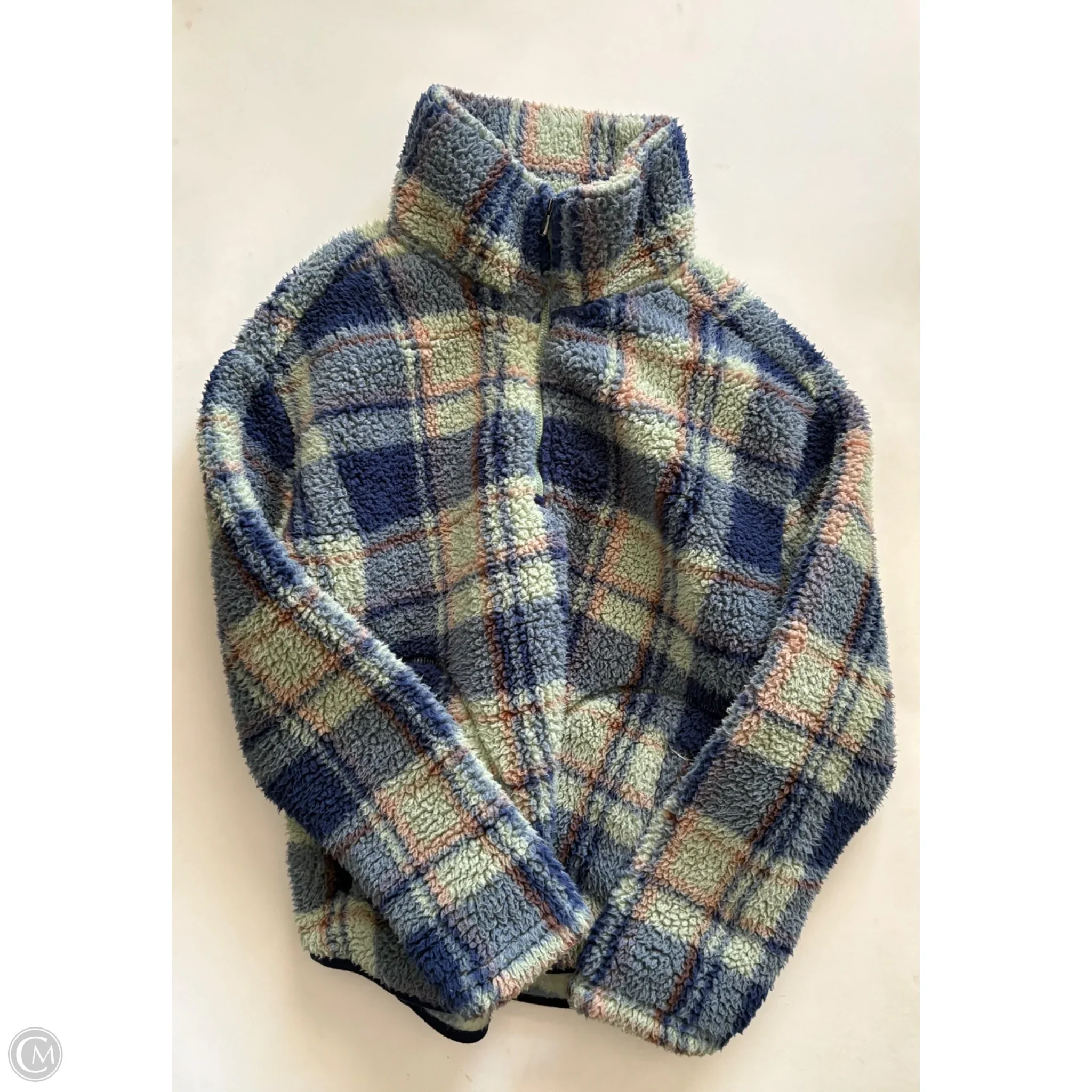 Jacket Faux Fur & Sherpa By Clothes Mentor In Plaid Pattern, Size: S - Image 1