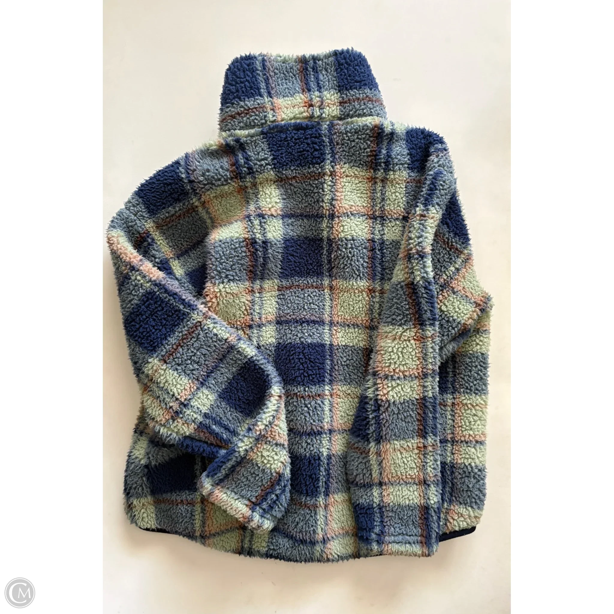 Jacket Faux Fur & Sherpa By Clothes Mentor In Plaid Pattern, Size: S - Image 2