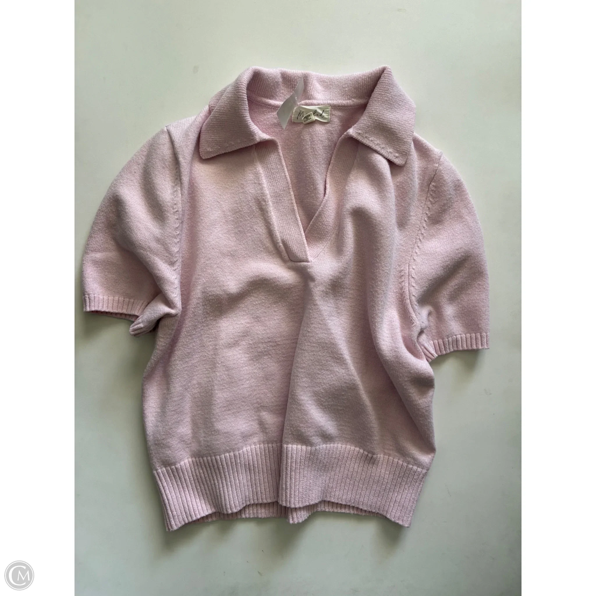 Sweater Short Sleeve By Marled In Pink, Size: M - Image 1