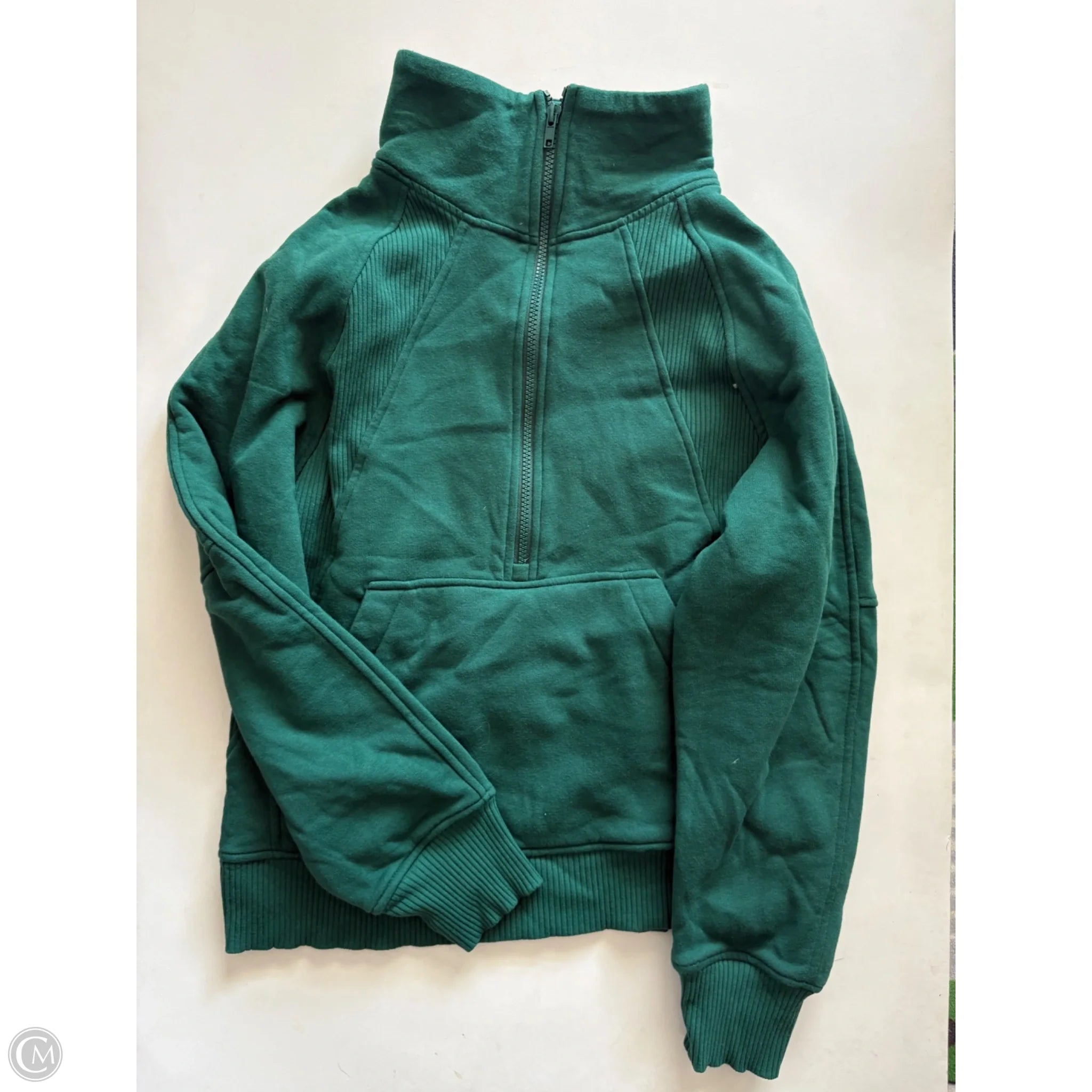 Jacket Faux Fur & Sherpa By Zenana In Green, Size: S - Image 1