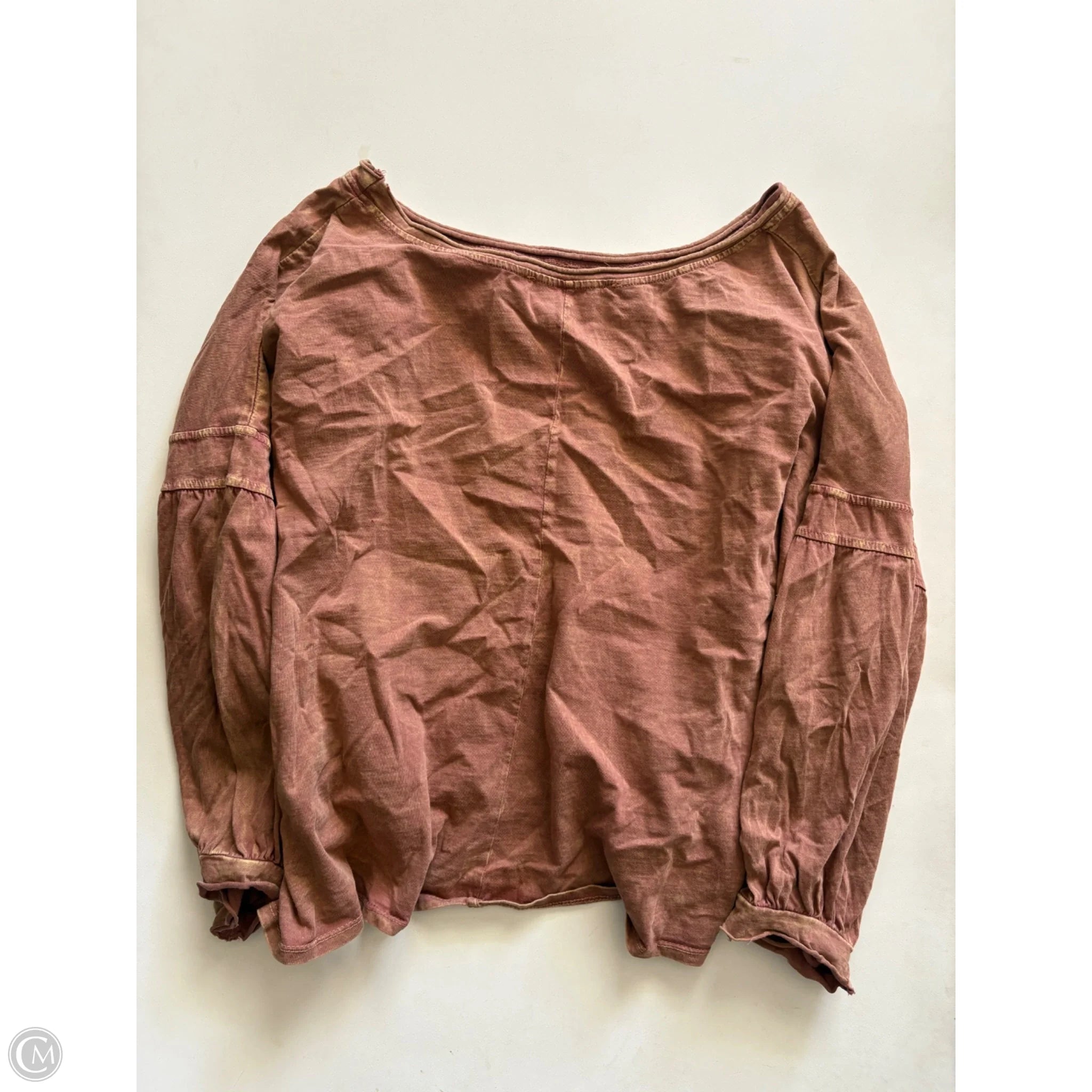 Top Long Sleeve By Lela sky In Brown, Size: M - Image 2