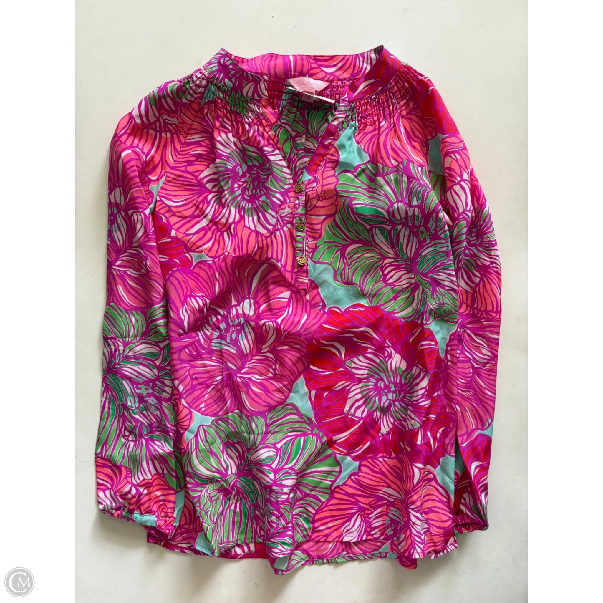 Blouse Designer By Lilly Pulitzer In Floral Print, Size: Xs - Image 1
