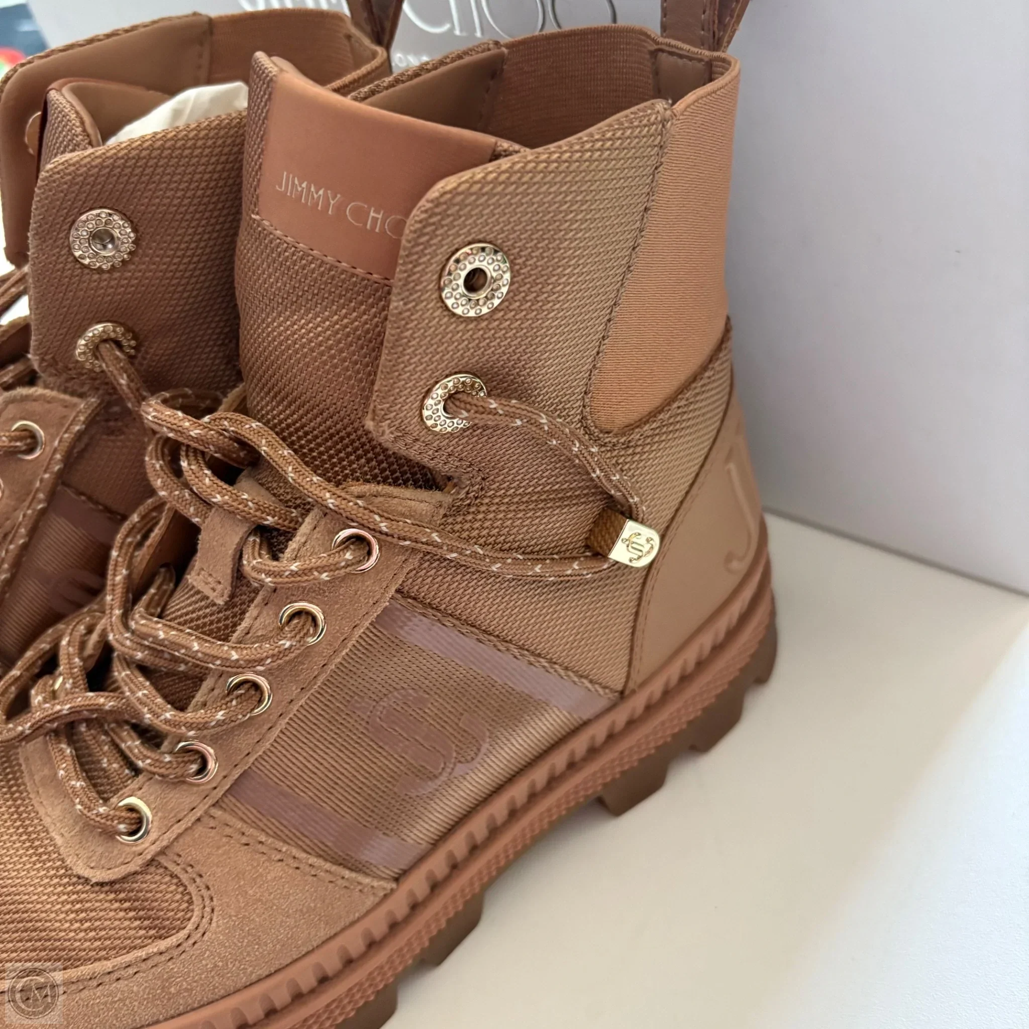Boots Luxury Designer By Jimmy Choo In Brown, Size: 5.5 - Image 3