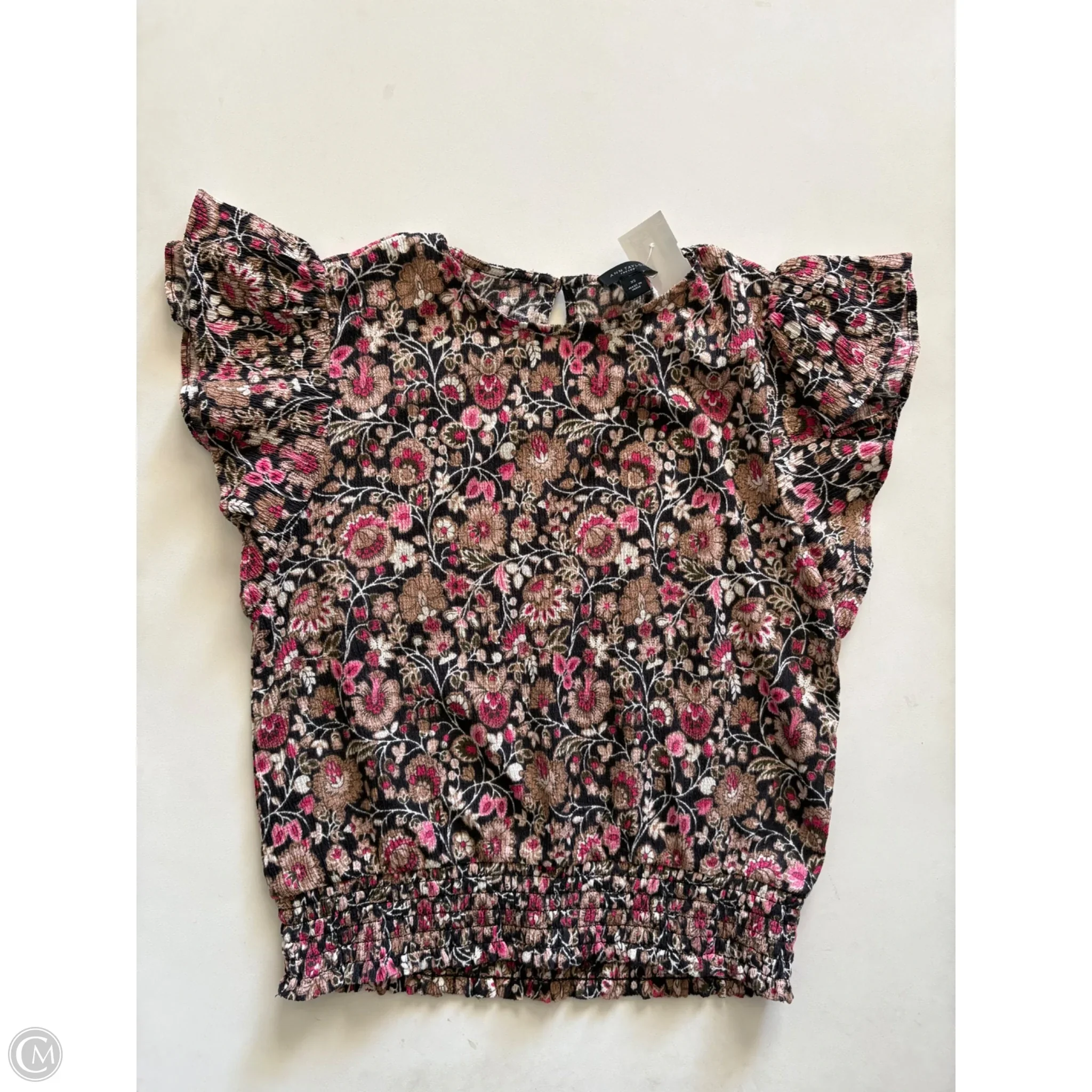 Top Short Sleeve By Ann Taylor In Floral Print, Size: Xs - Image 1