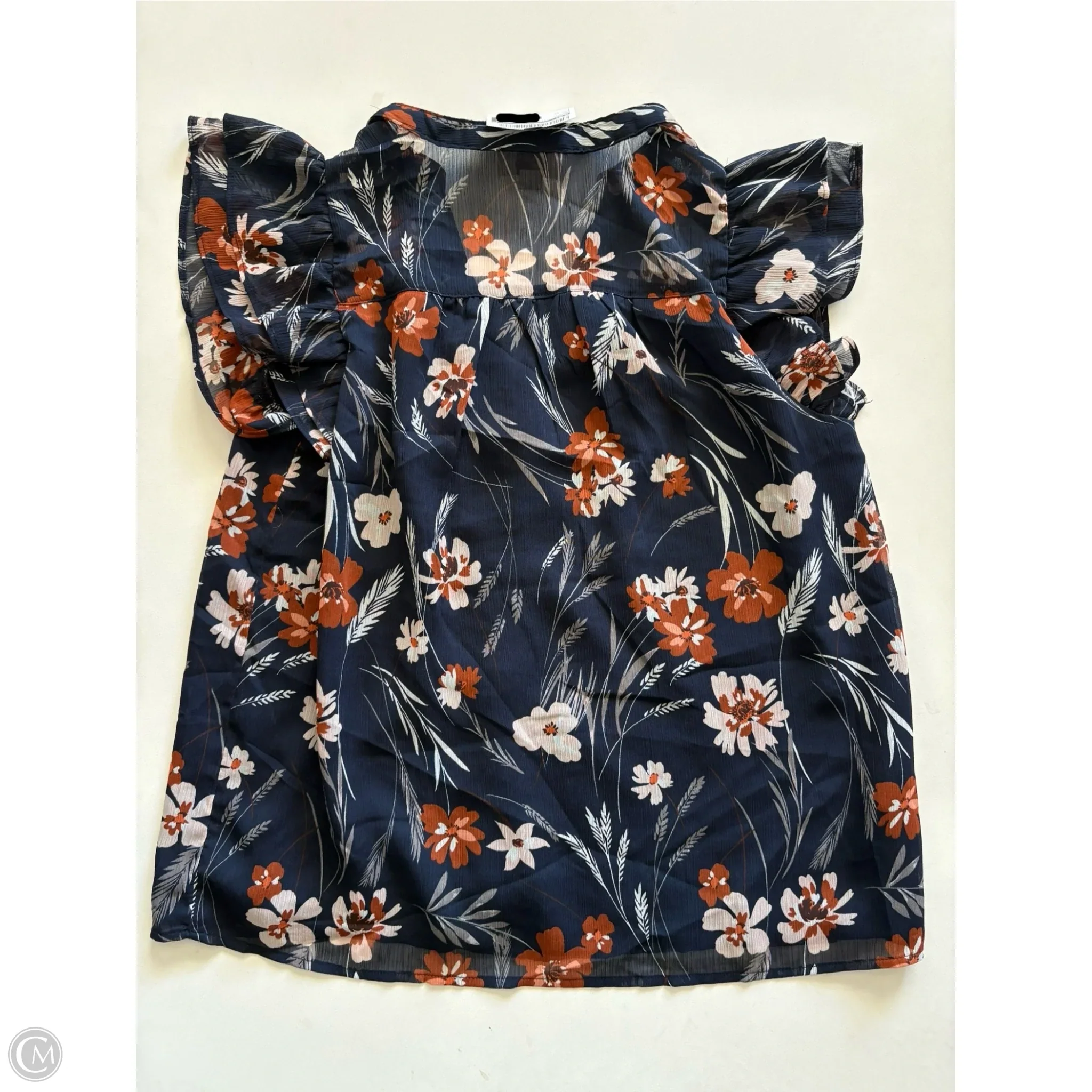 Blouse Sleeveless By Loft In Navy, Size: Xs - Image 2
