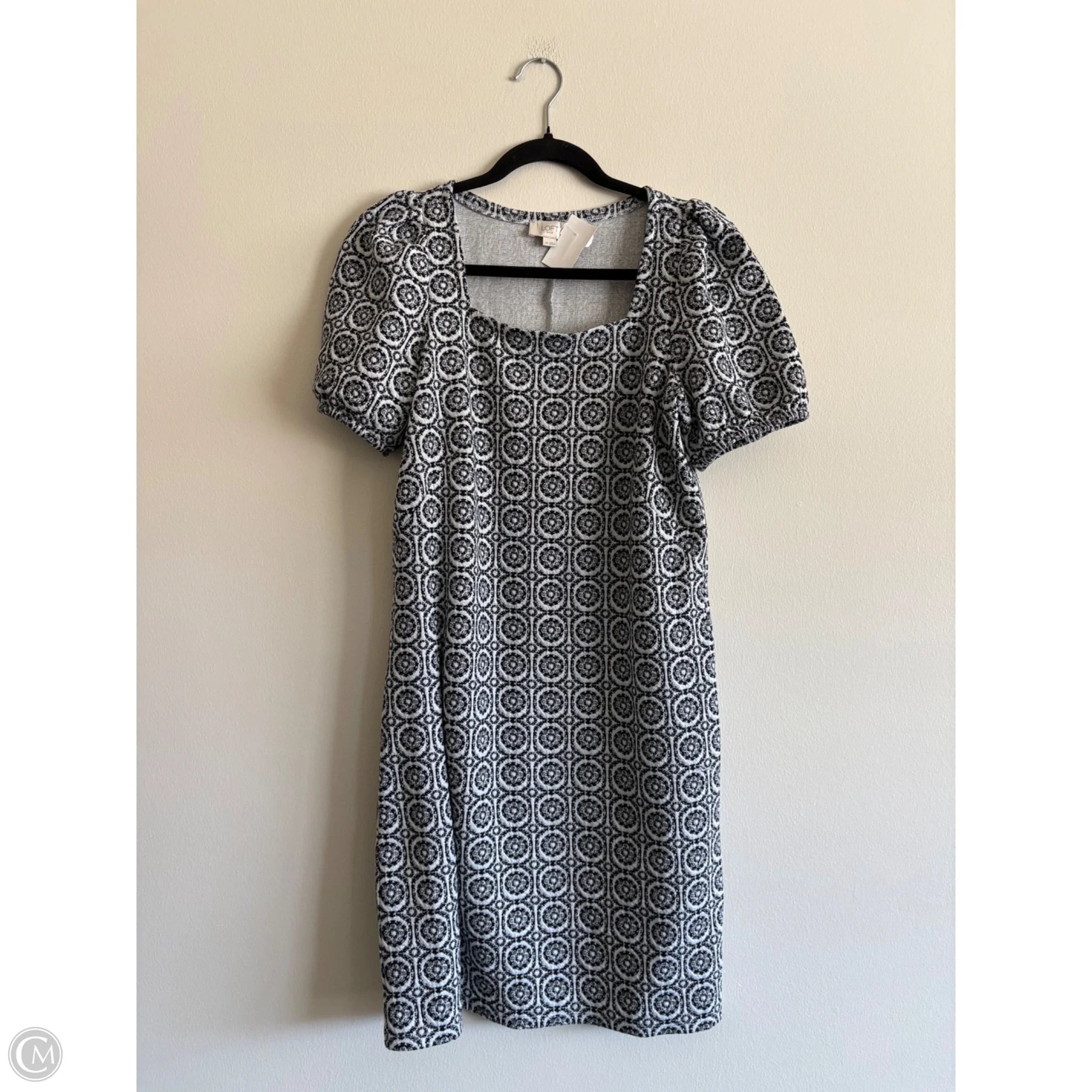 Dress Casual Midi By Loft In Black & White, Size: Xs - Image 1