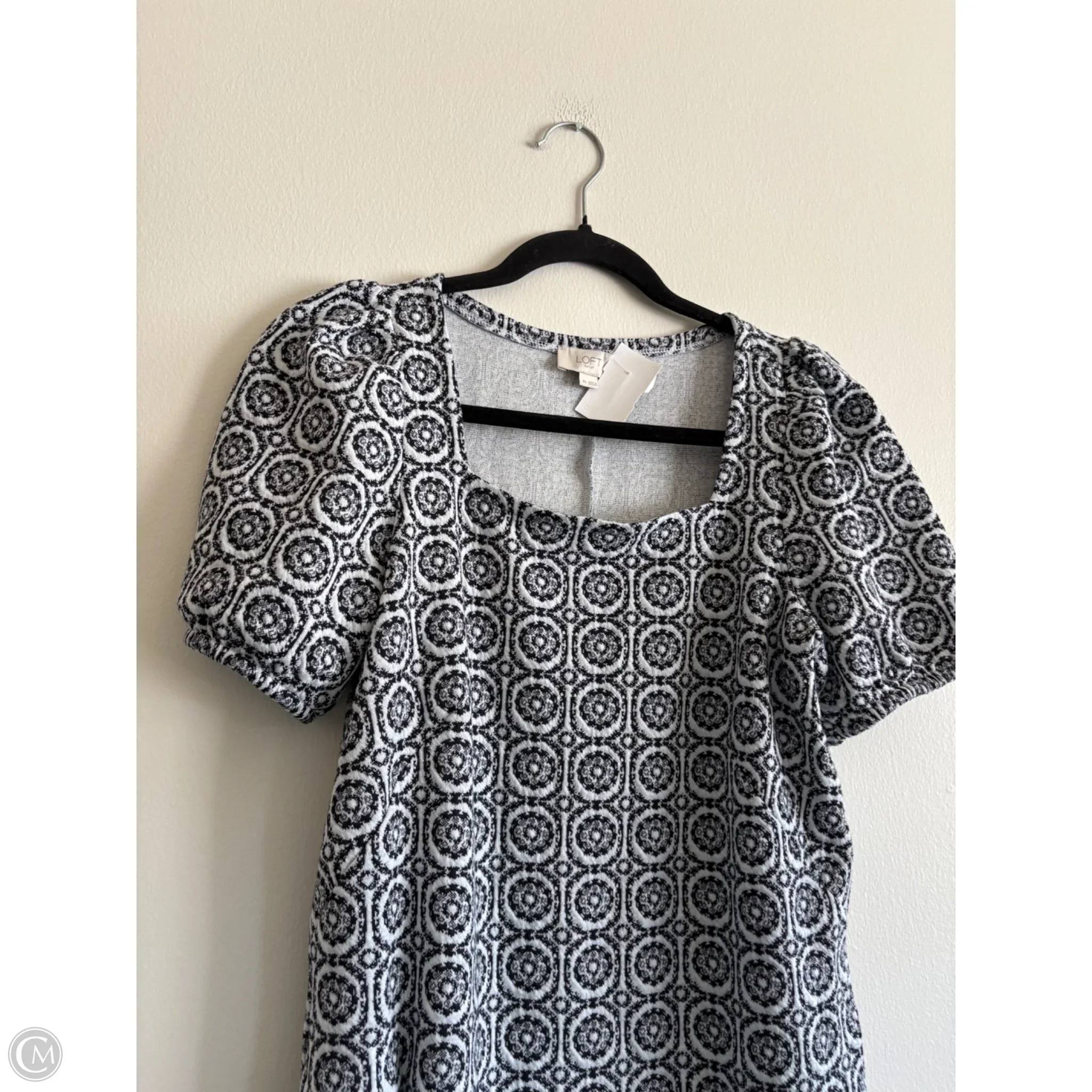 Dress Casual Midi By Loft In Black & White, Size: Xs - Image 3
