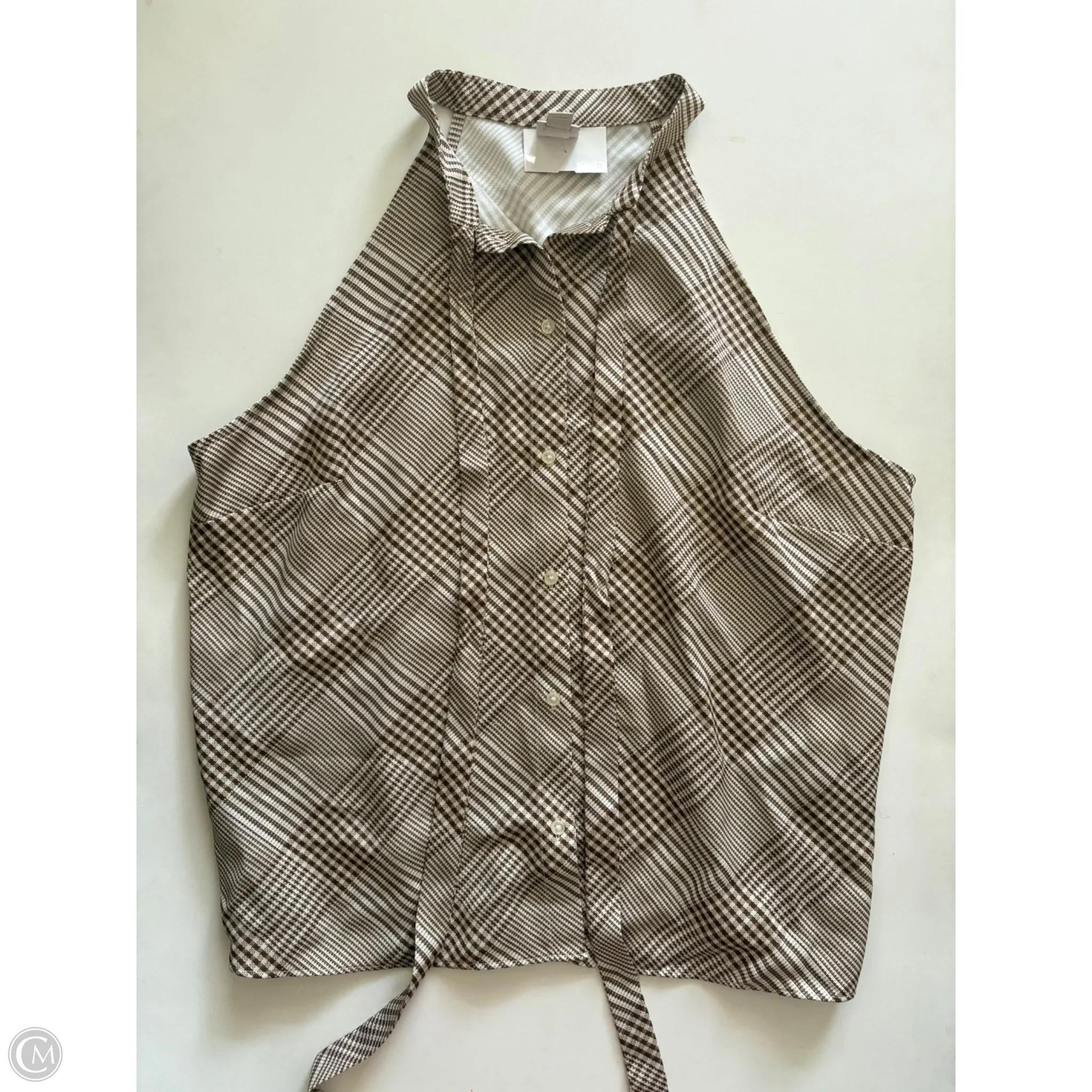 Blouse Sleeveless By Worthington In Brown, Size: Xl - Image 1